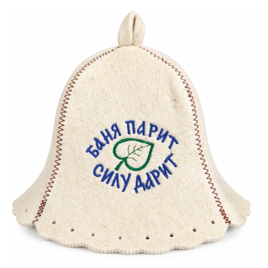 Filzhut für Sauna, "Баня парит силу дарит"