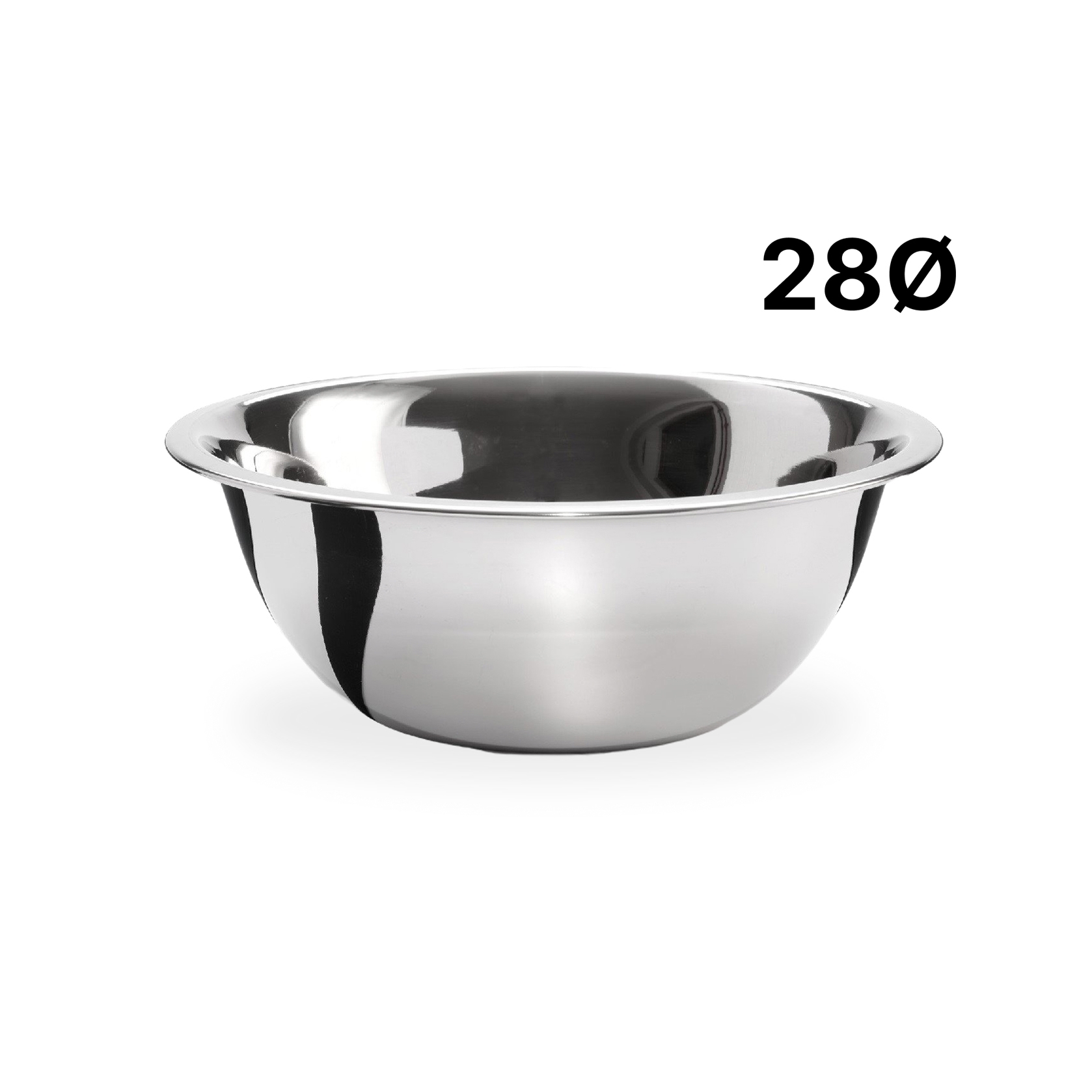 Edelstahlschüssel, tief, 28 cm