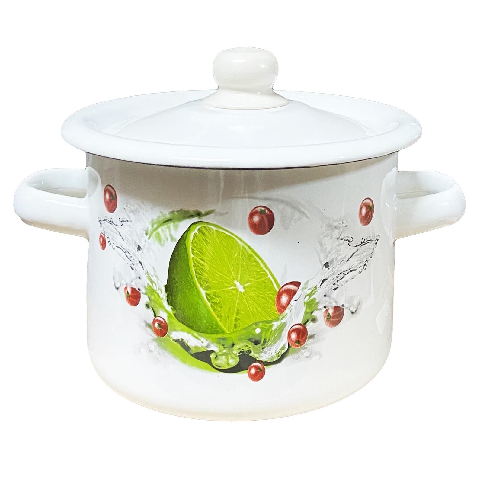 Topf, emailliert "Limette", 3,0 L, zylindrisch