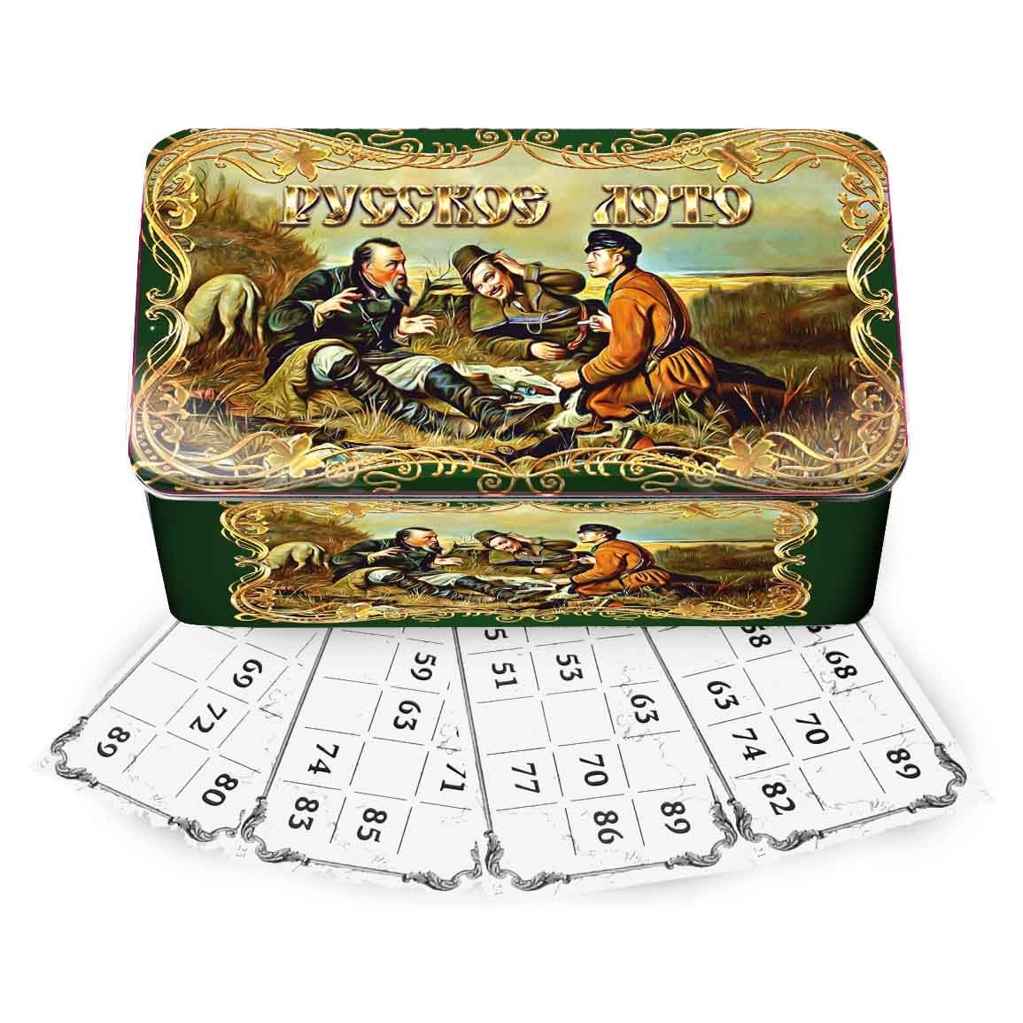 Brettspiel "Russkoe Loto - "Jäger" in Metallbox