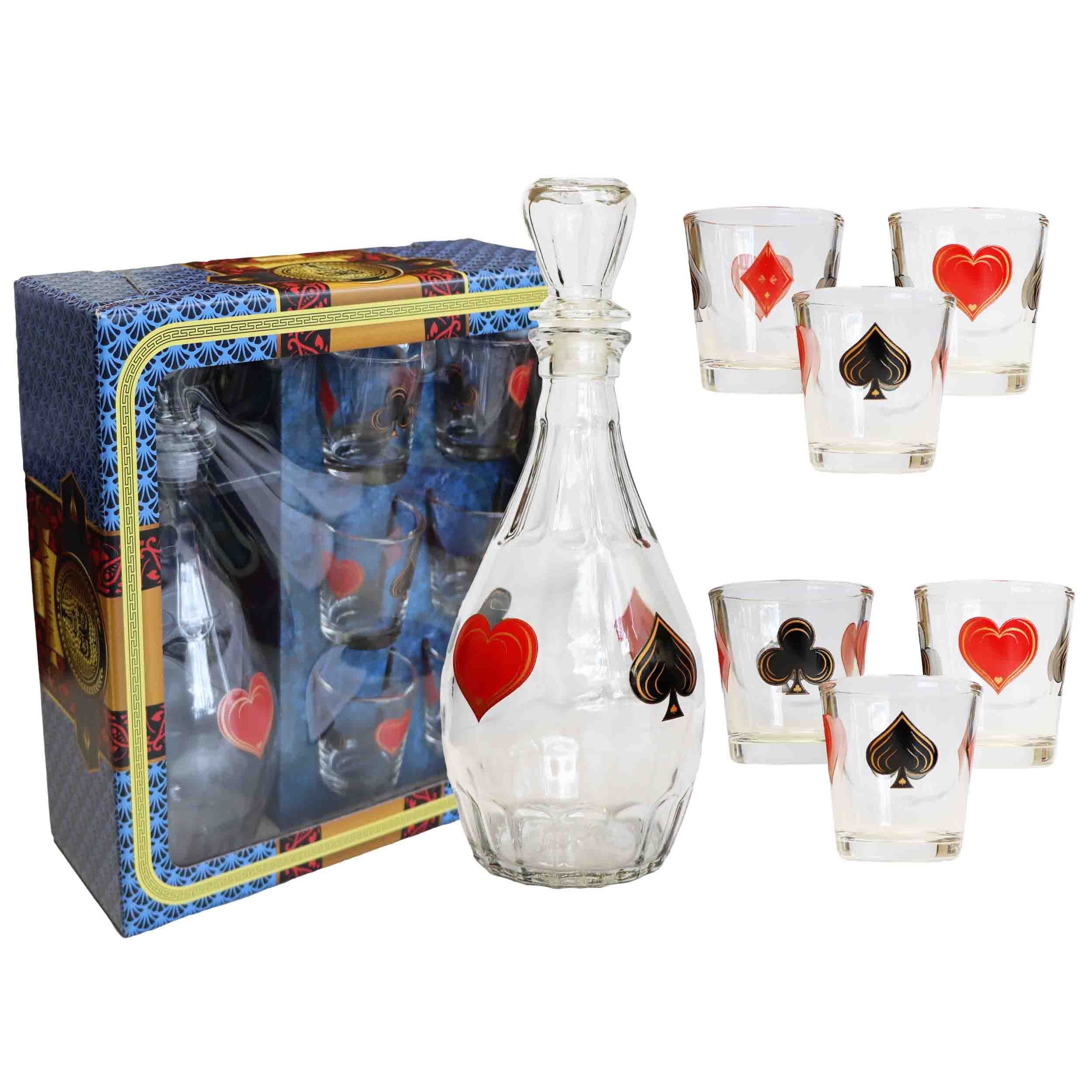 Set - Wodkagläser 6 St. mit Karaffe Dionis, 50 ml, "Spieler"
