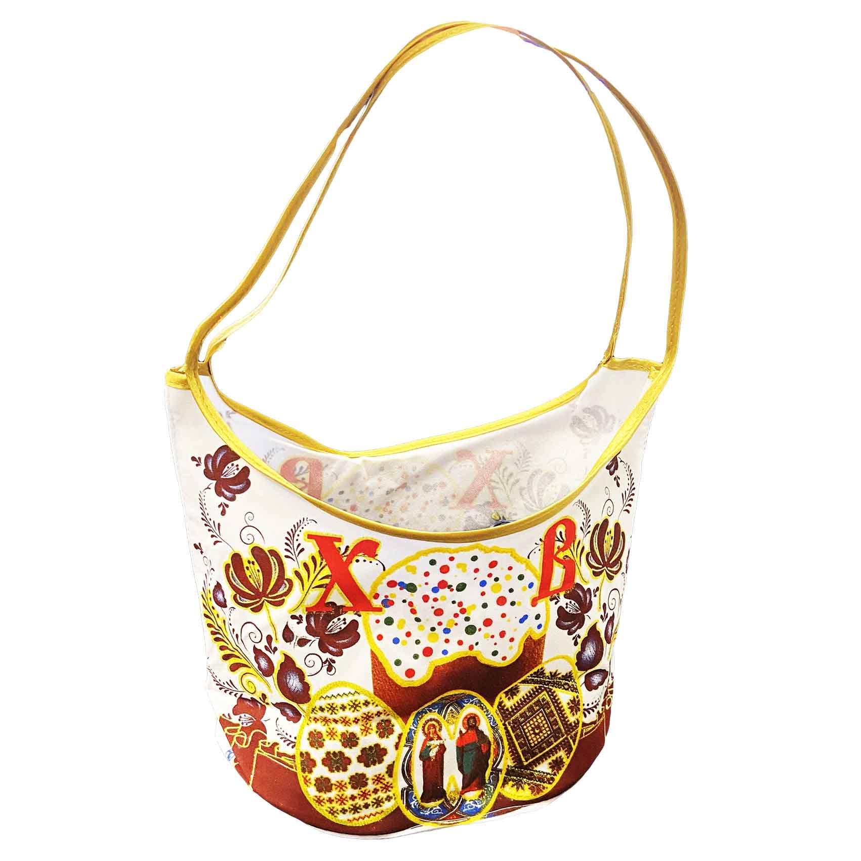 Пасхальная сумка "Пасхальный кулич Христос воскрес". 35x20x15 cм