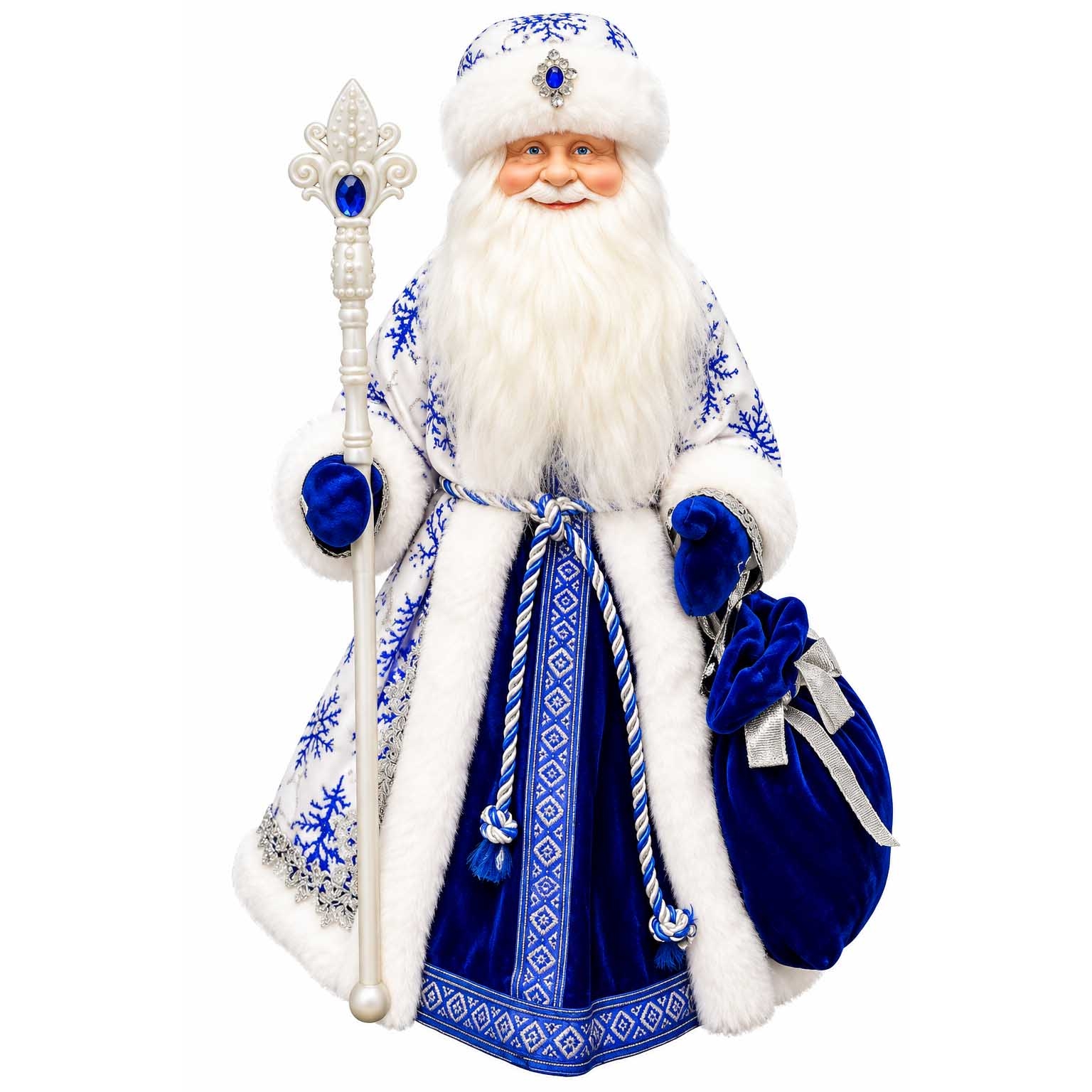 "Ded Moroz", 40 cm, blau, mit Geheimtasche für Geschenke