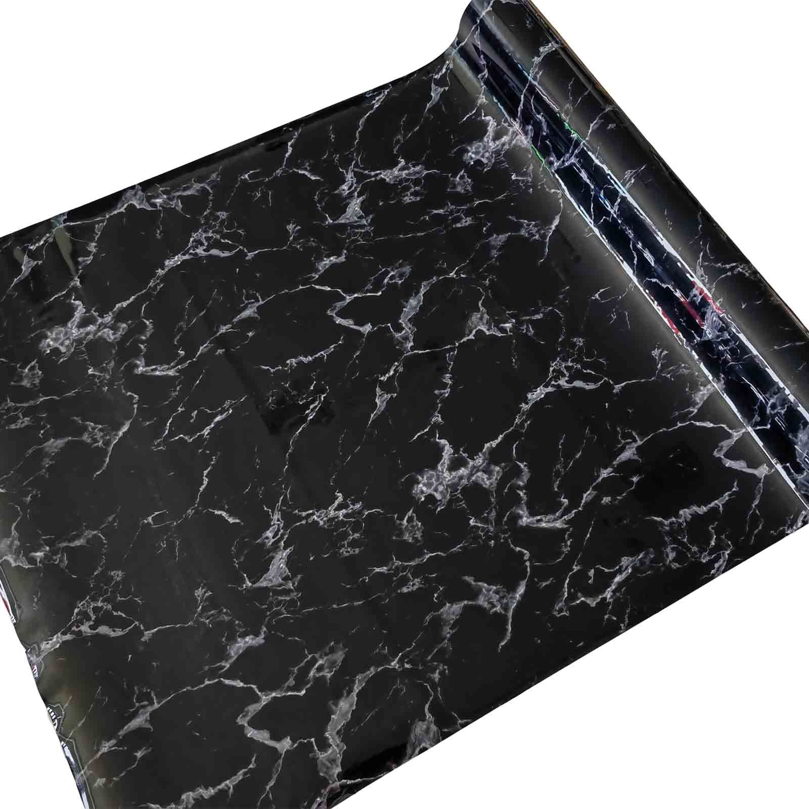 Tischdecke PVC "3D", schwarzer Marmor, 100cm/10 m (MB-46)
