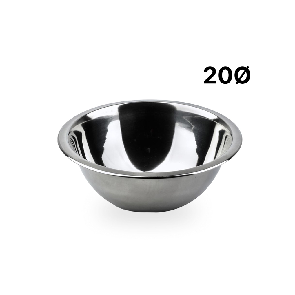 Edelstahlschüssel, tief, 20 cm