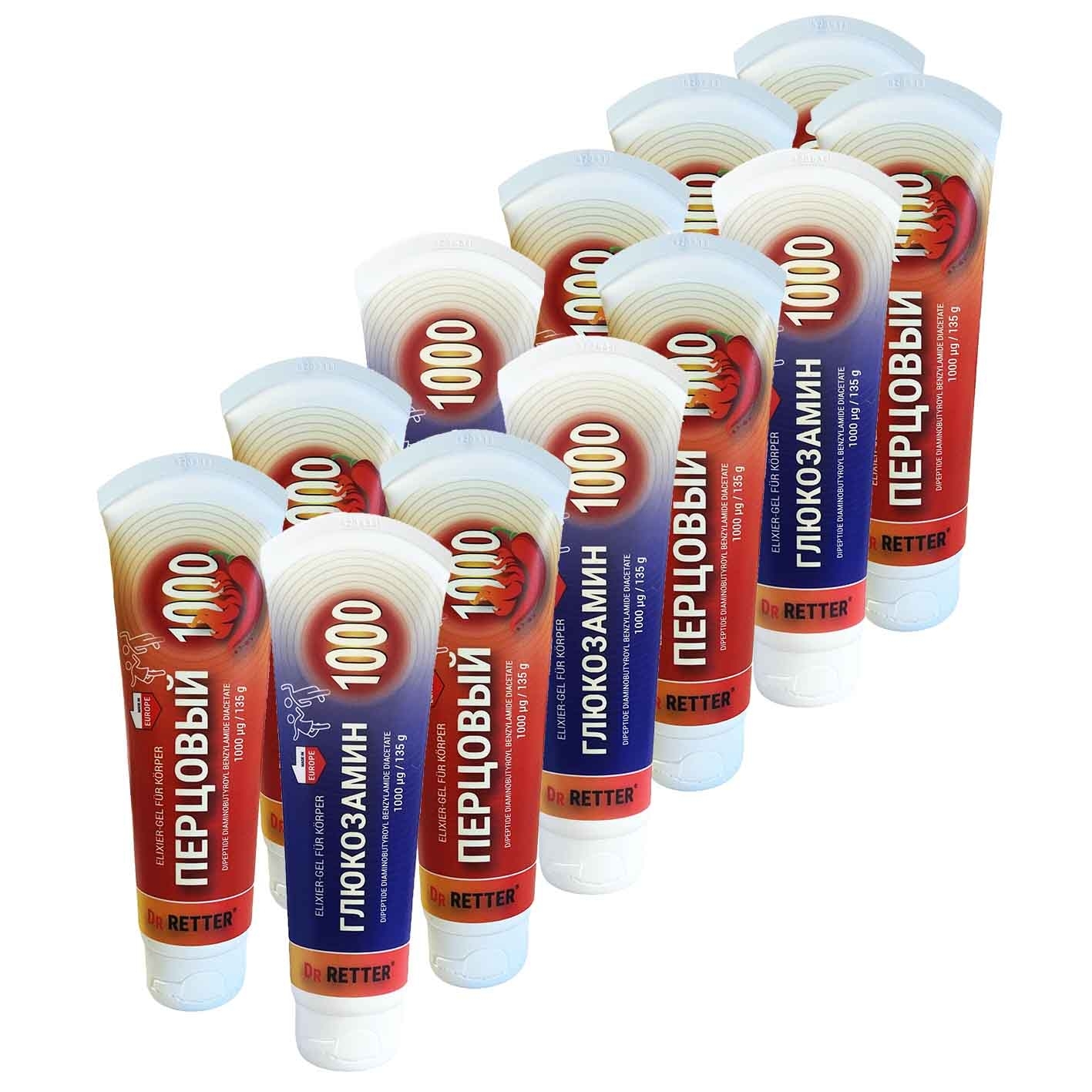Dr. Retter - Palette "Serie 1000" Elixier-Gel für Körper "Pertsowij + Glukosamin", 135 g