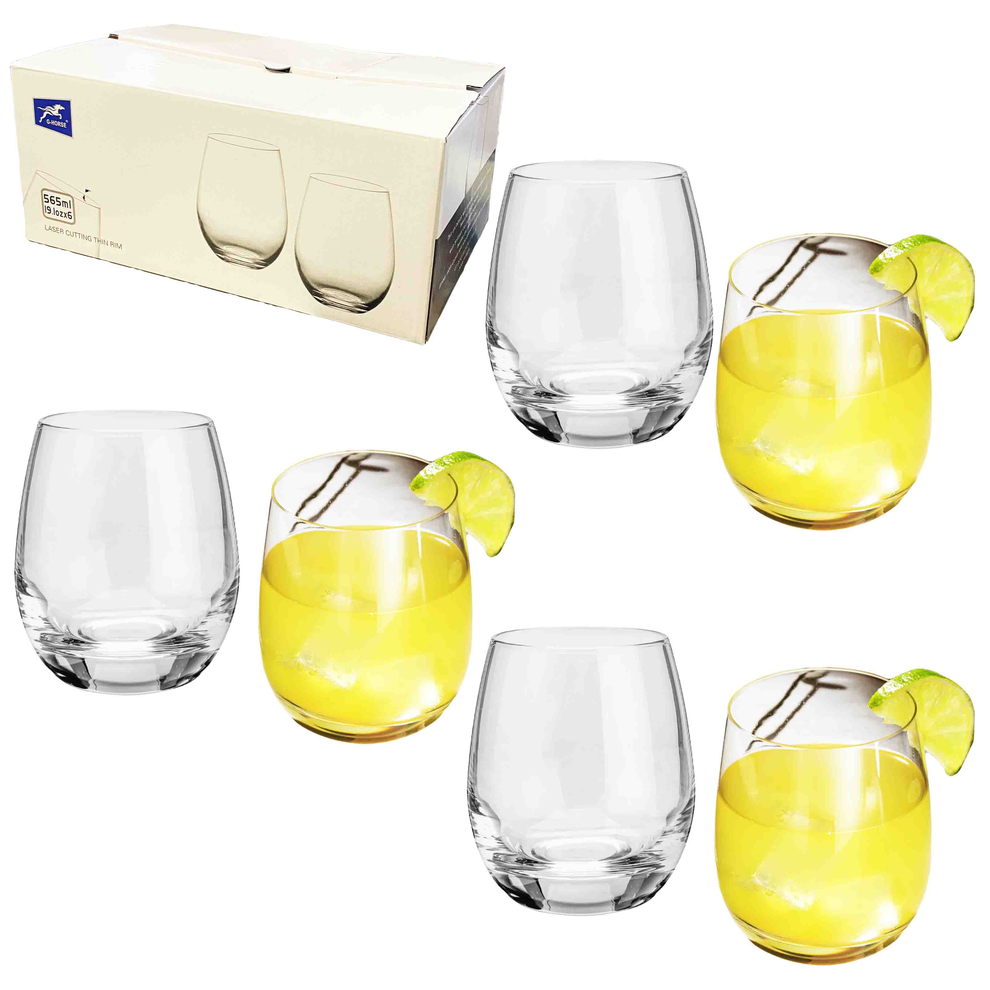 "G-Horse" Set aus 6 Gläsern, "Wasser/Dessertgläser" 595 ml (BMHS63513)