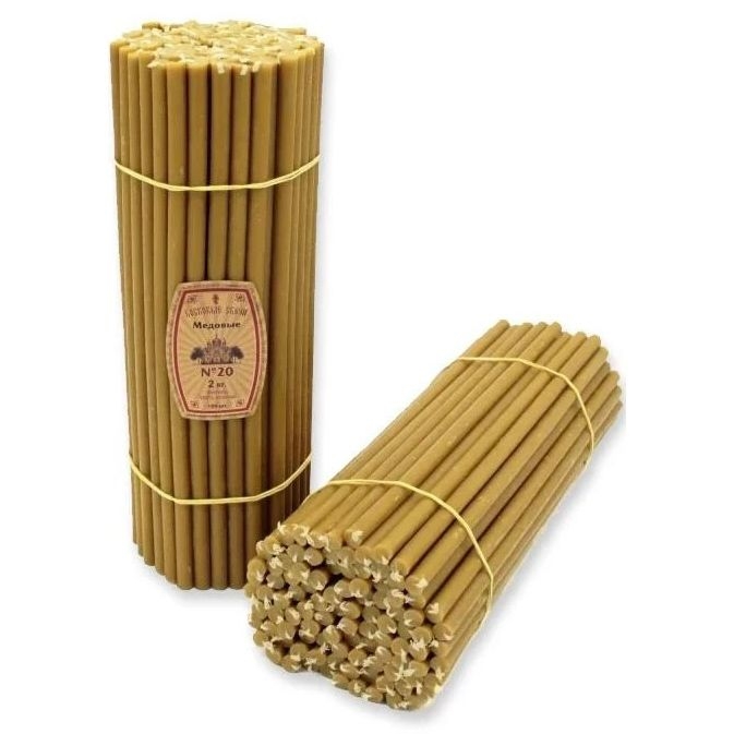 Свечи восковые, "Медовые" (No.20), уп-ка 100 шт., 2 кг