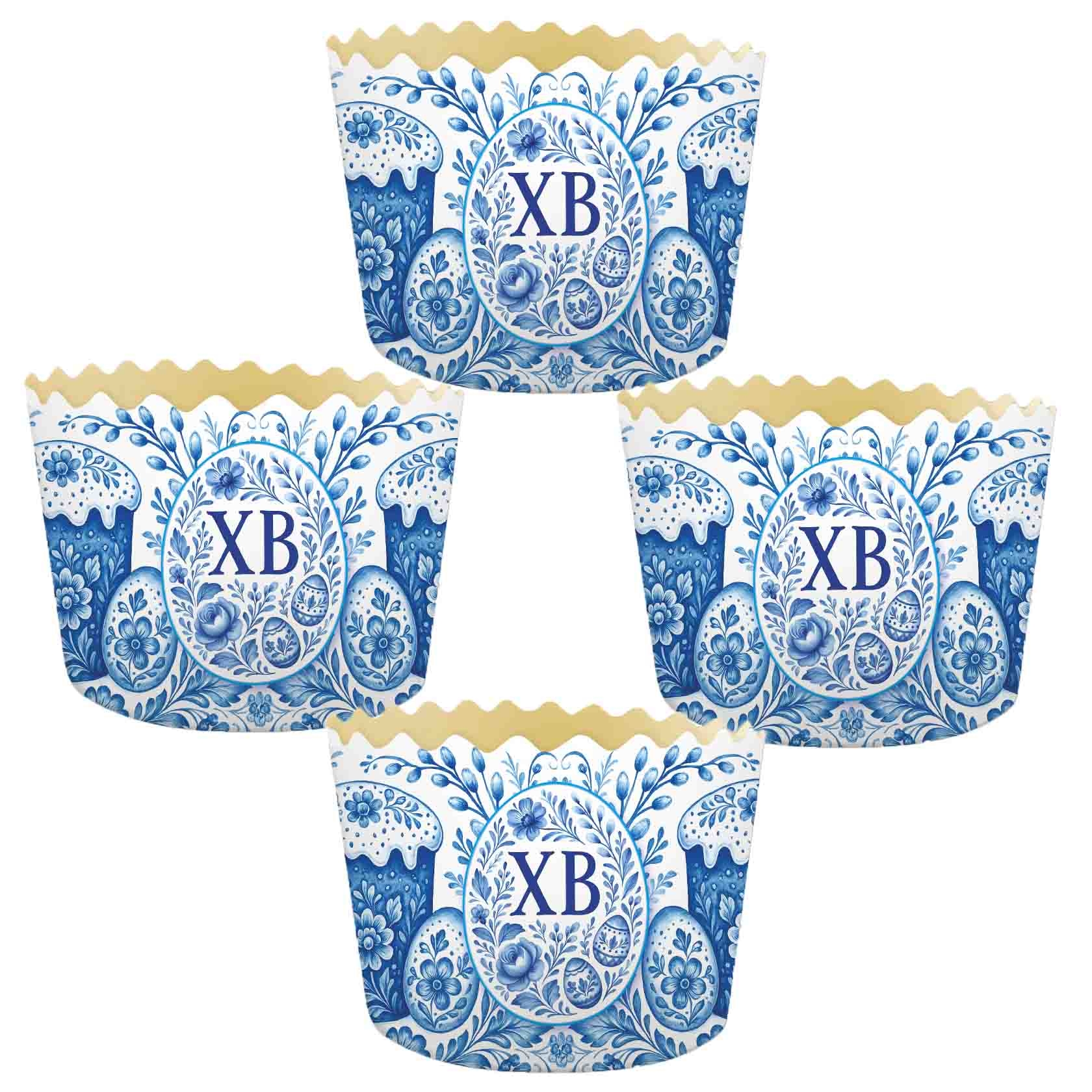 Backform für Osterkuchen "Gzhel, ХВ", 250 g, 90х85 mm (15)