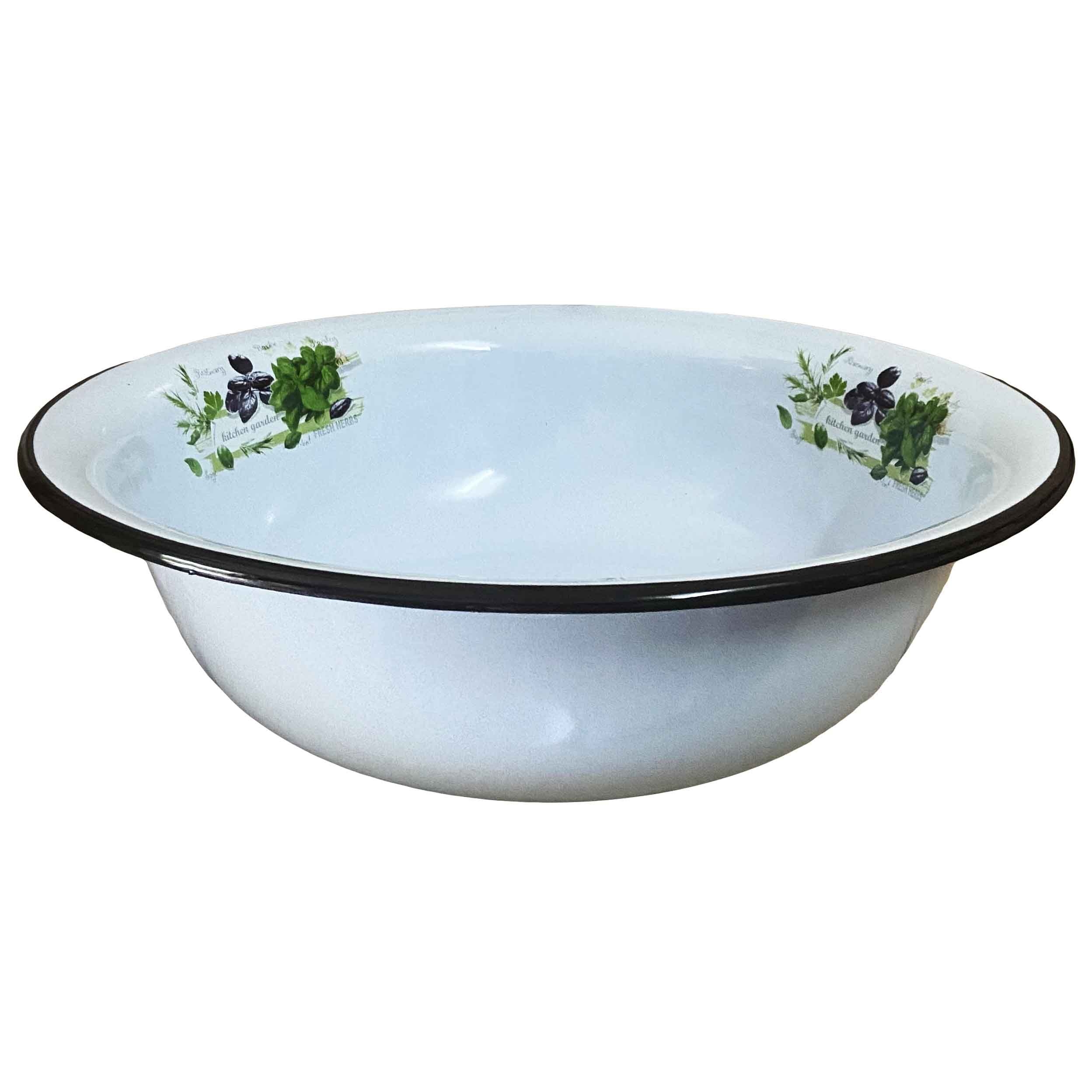 Таз, эмалированный, "Зелень фреш", 9,0 л