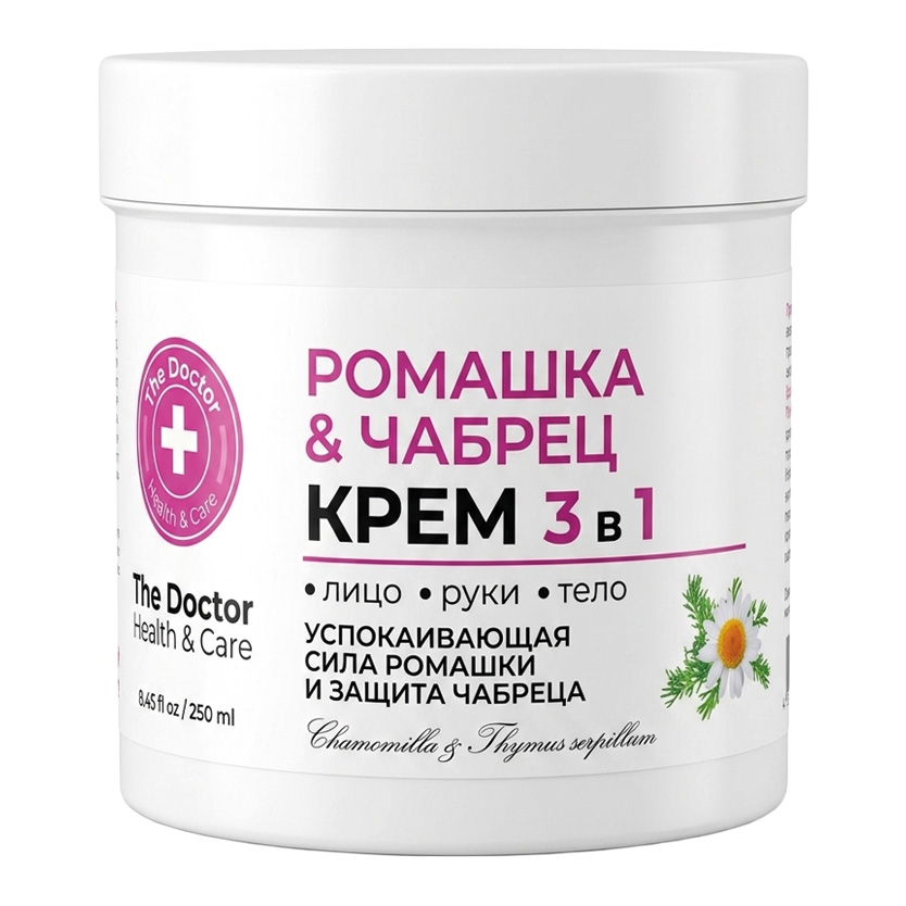 "The Doctor" Creme 3in1 "Kamille und Thymian" für Gesicht, Körper, Hände, 250 ml