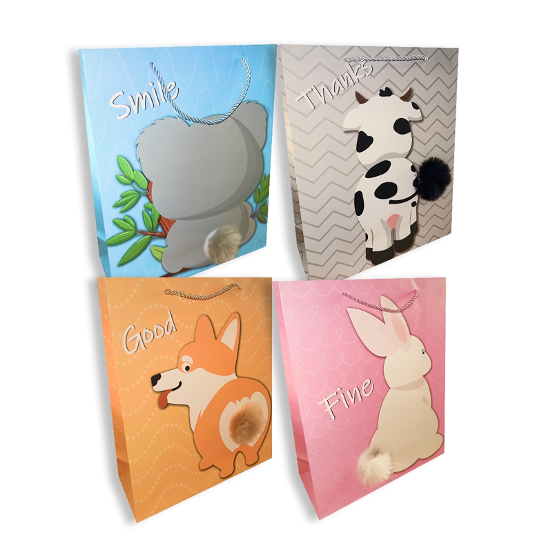 Geschenktasche-Set "Пушистик"3D, M, 31x22 cm