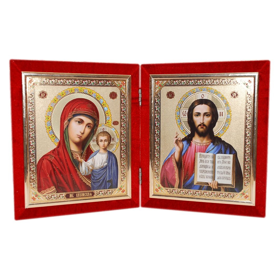 Складень бархатный, двойной-гигант, 20х24 см