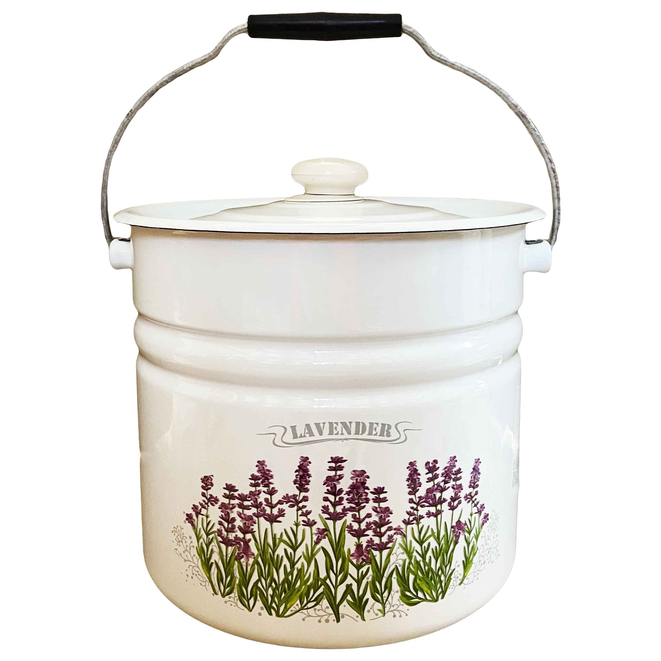 Eimer mit Deckel (Zylinder), 12,0 L, "Lavender"