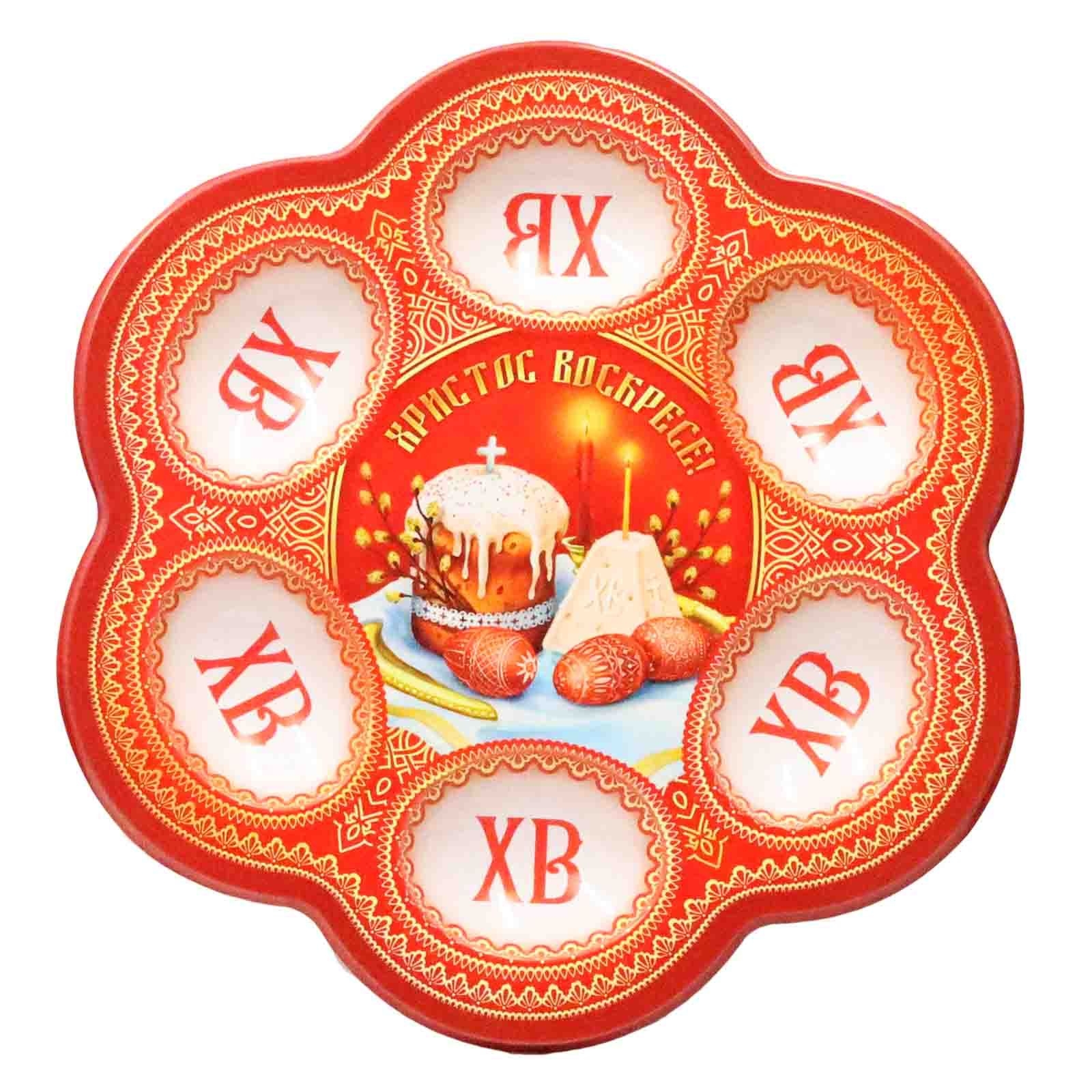 Подставка для 6 пасхальных яиц "Пасхальный стол", D 23 сm