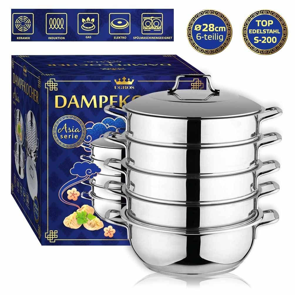 Dampfkocher "Asia" mit Metalldeckel, Ø 28 cm