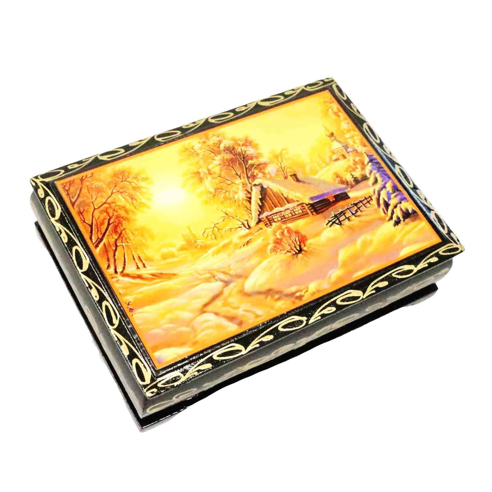 Souvenir Schatulle "Russische Landschaft", 14х10х4 cm