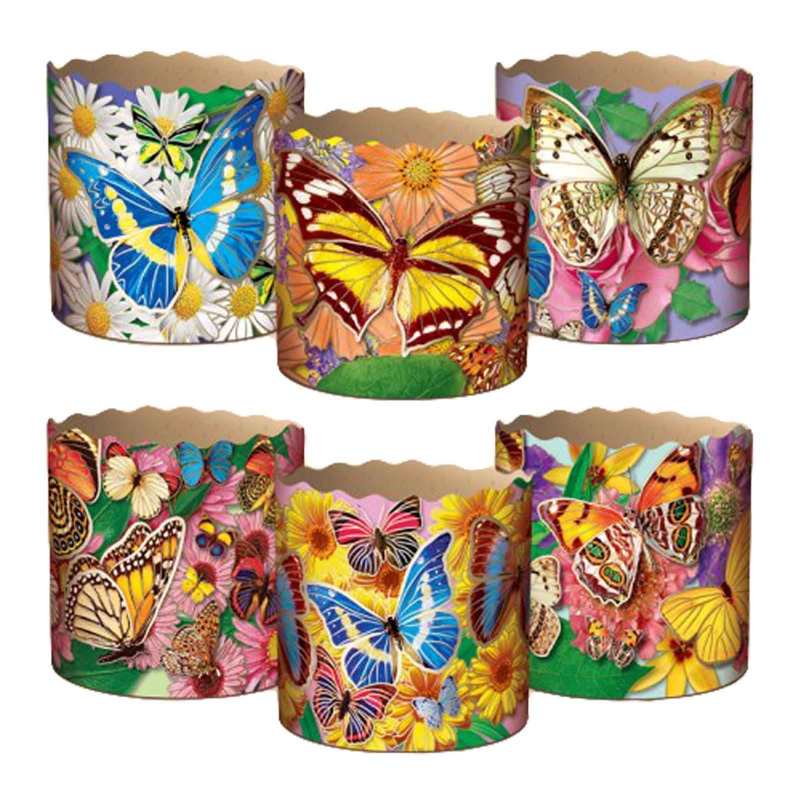 Форма для выпечки кулича "Бабочки", 250 г, 90x85 мм