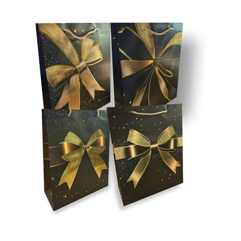 Geschenktasche-Set "Geschenk"3D, M, 31x22 cm