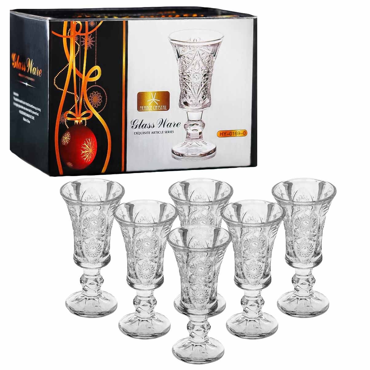 Wodkagläser Set "Glass Ware", "Ledianaya Zvezda" 6 St., 35 ml (HY-0169-0)