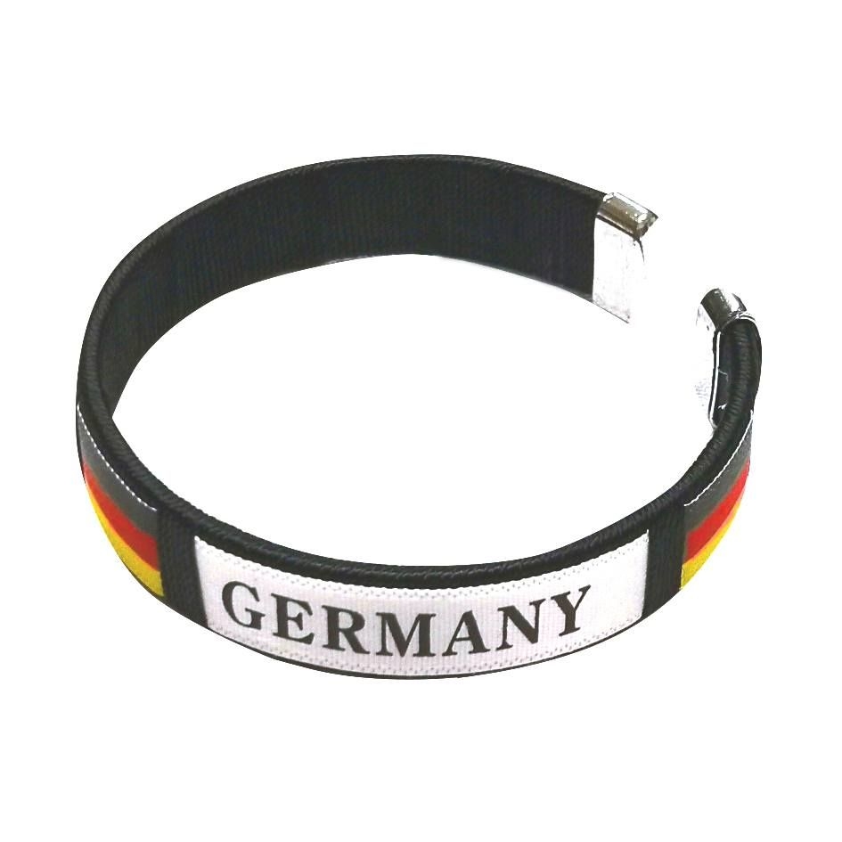 Armband "Fussball", elastisch "Germany", schwarz