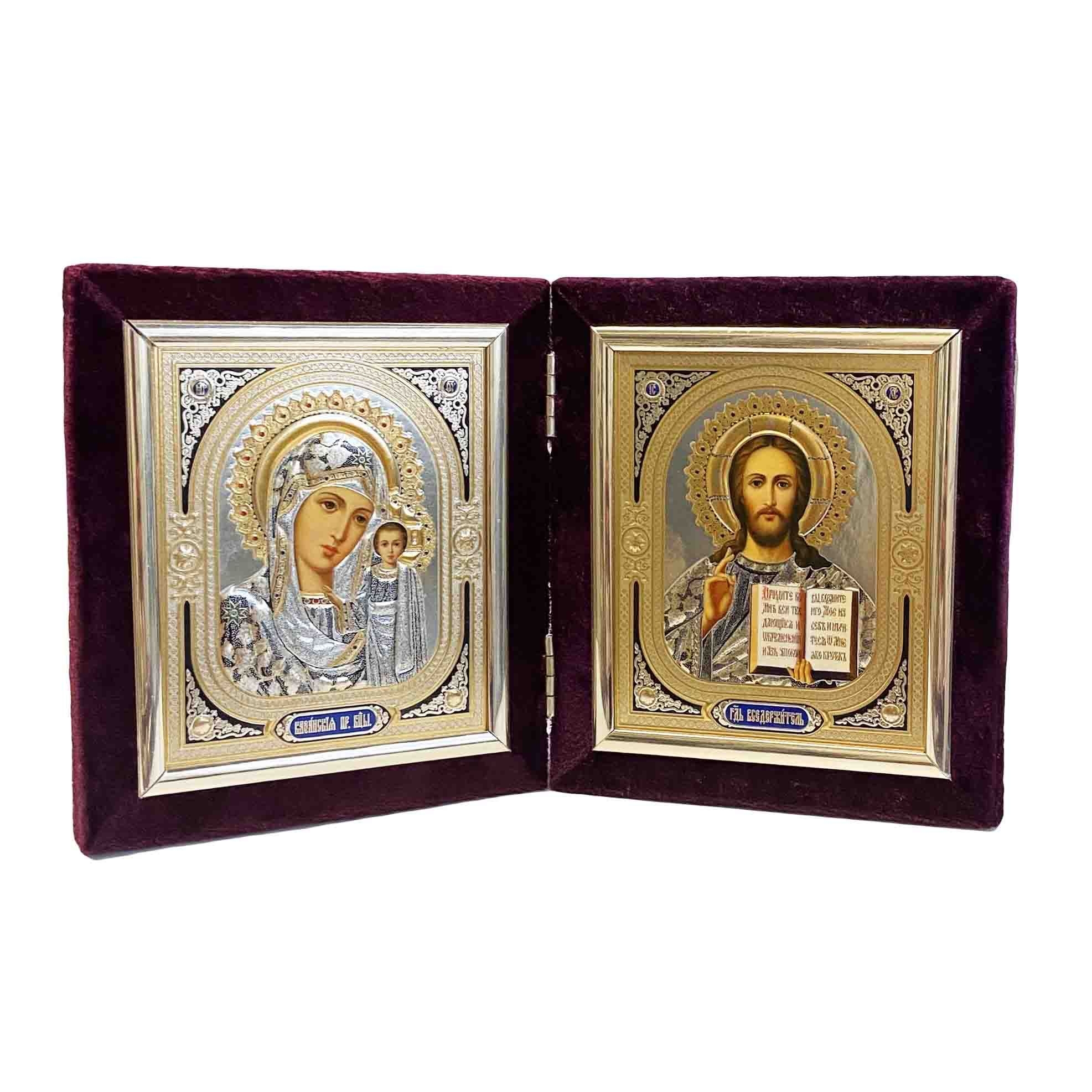 Складень бархатный, двойной-средний, 10х12 см