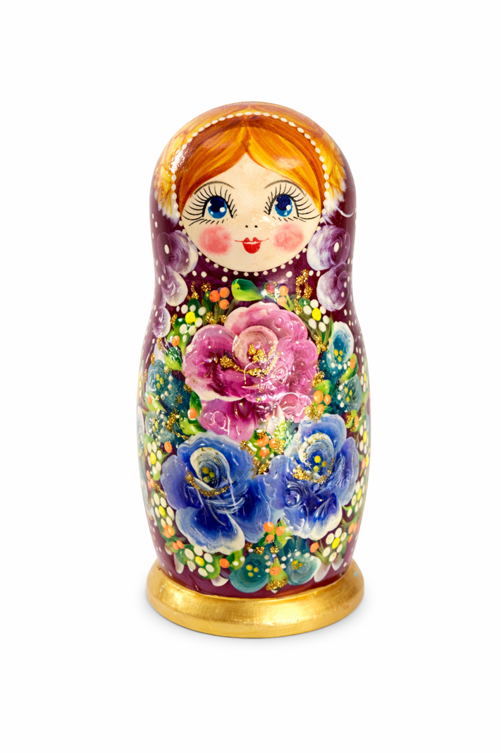 Матрёшка «Цветочное волшебство – Летние орхидеи», 22–23 см (7 мест)