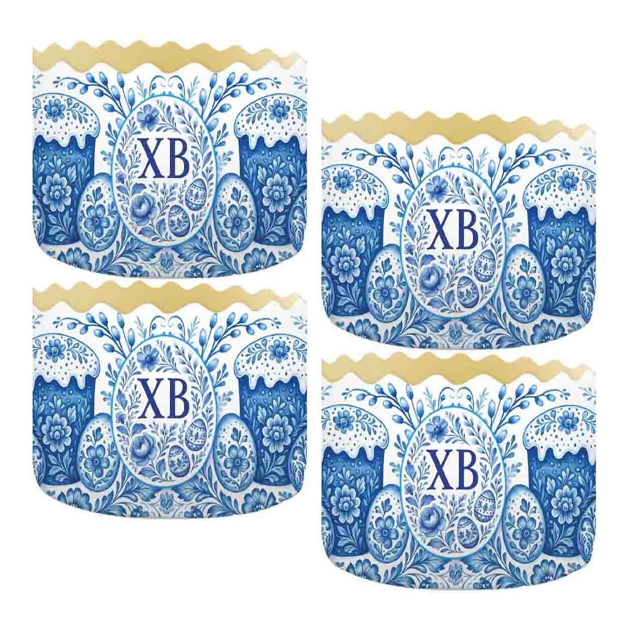 Backform für Osterkuchen "Gzhel, ХВ", 350 g, 110х85 mm (19)