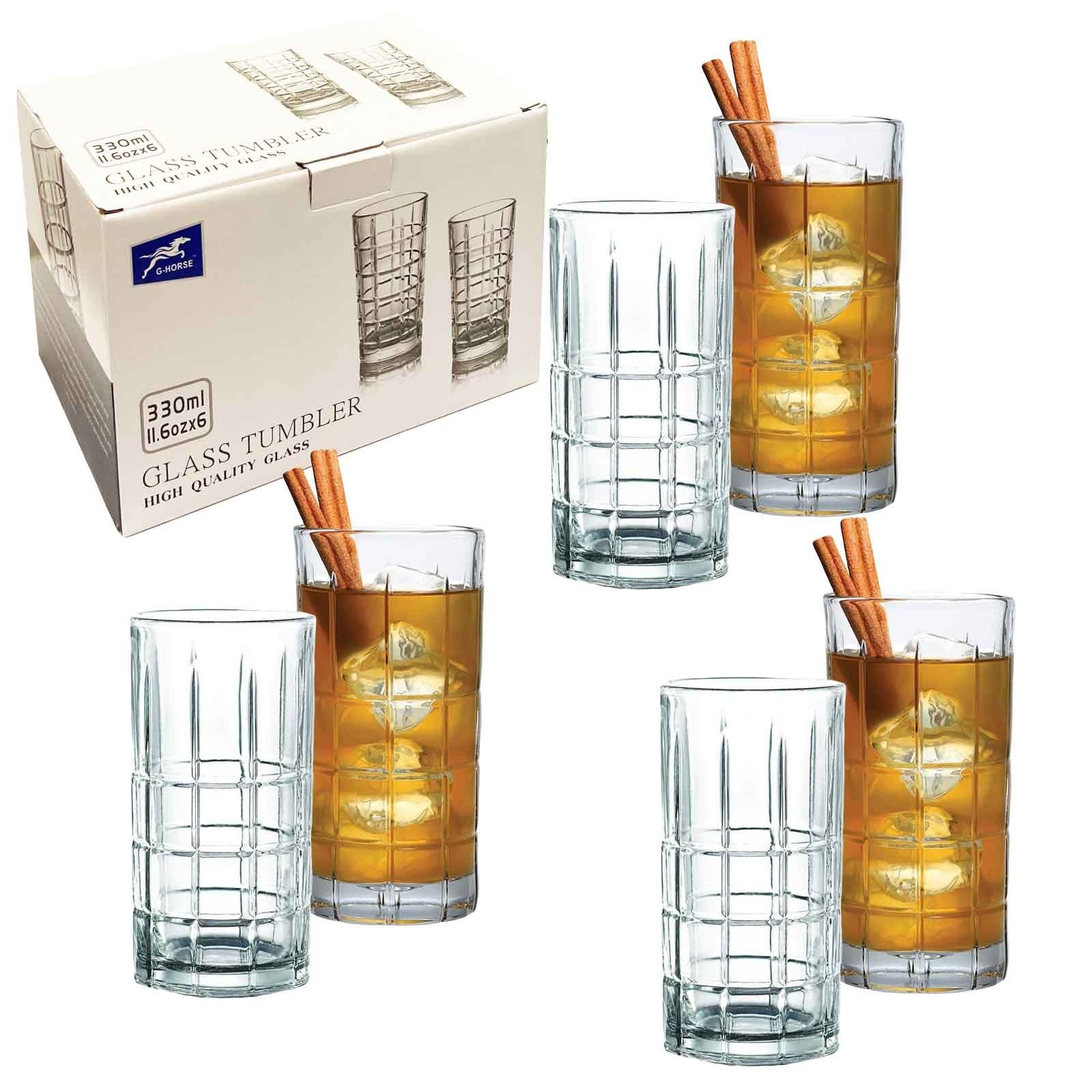 Set aus 6 Gläsern, "Wаsser/Saft_I ", 330 ml (BM6015)