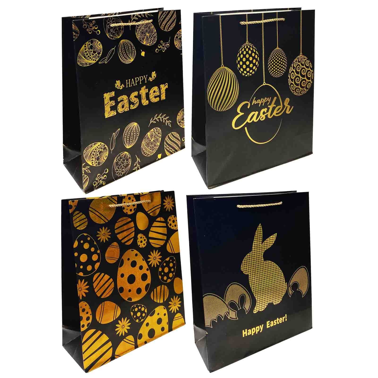 Geschenktasche-Set, S, 23x18cm, "Zum Ostern, schwarz"