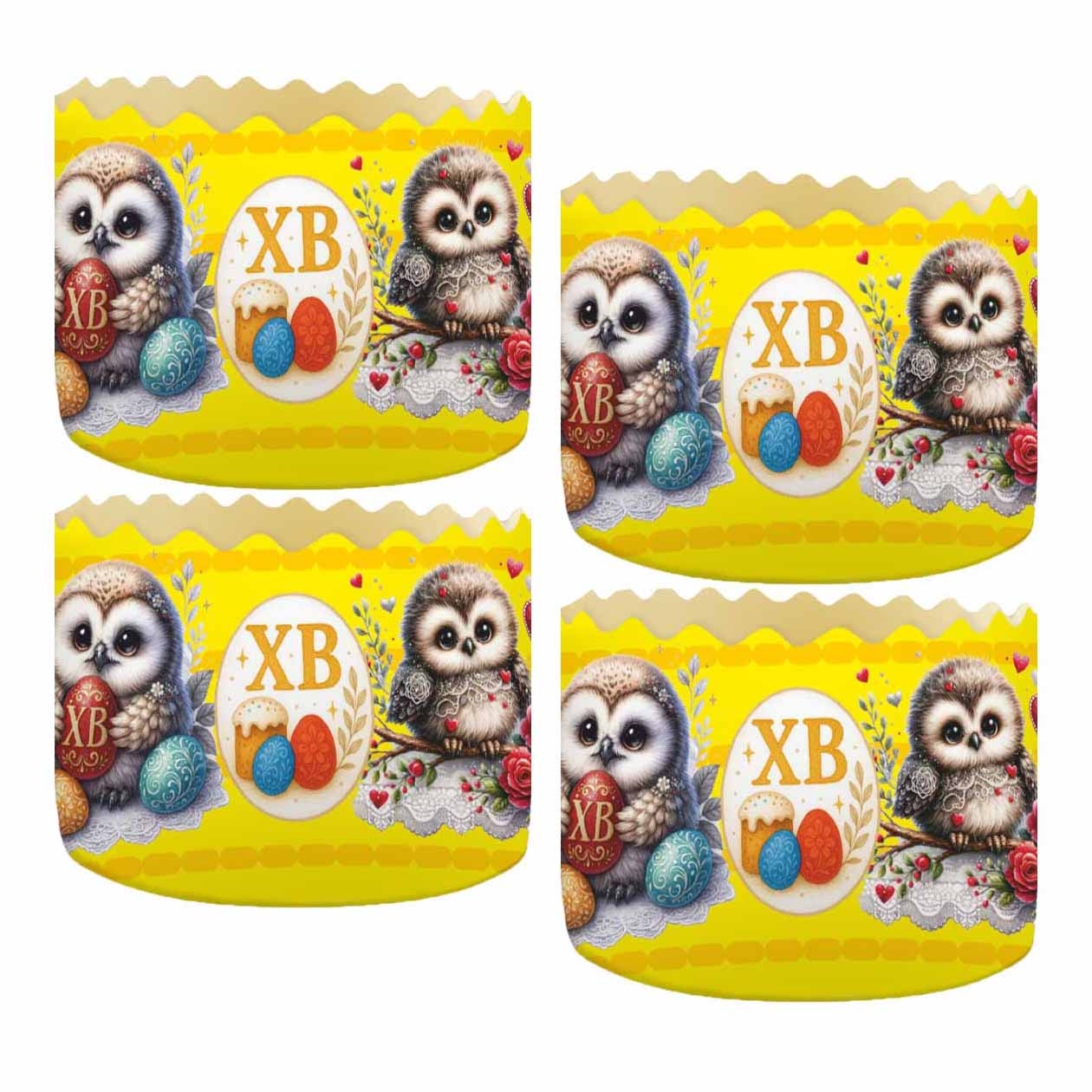 Backform für Osterkuchen "Eulen", 350 g, 110х85 mm (13)