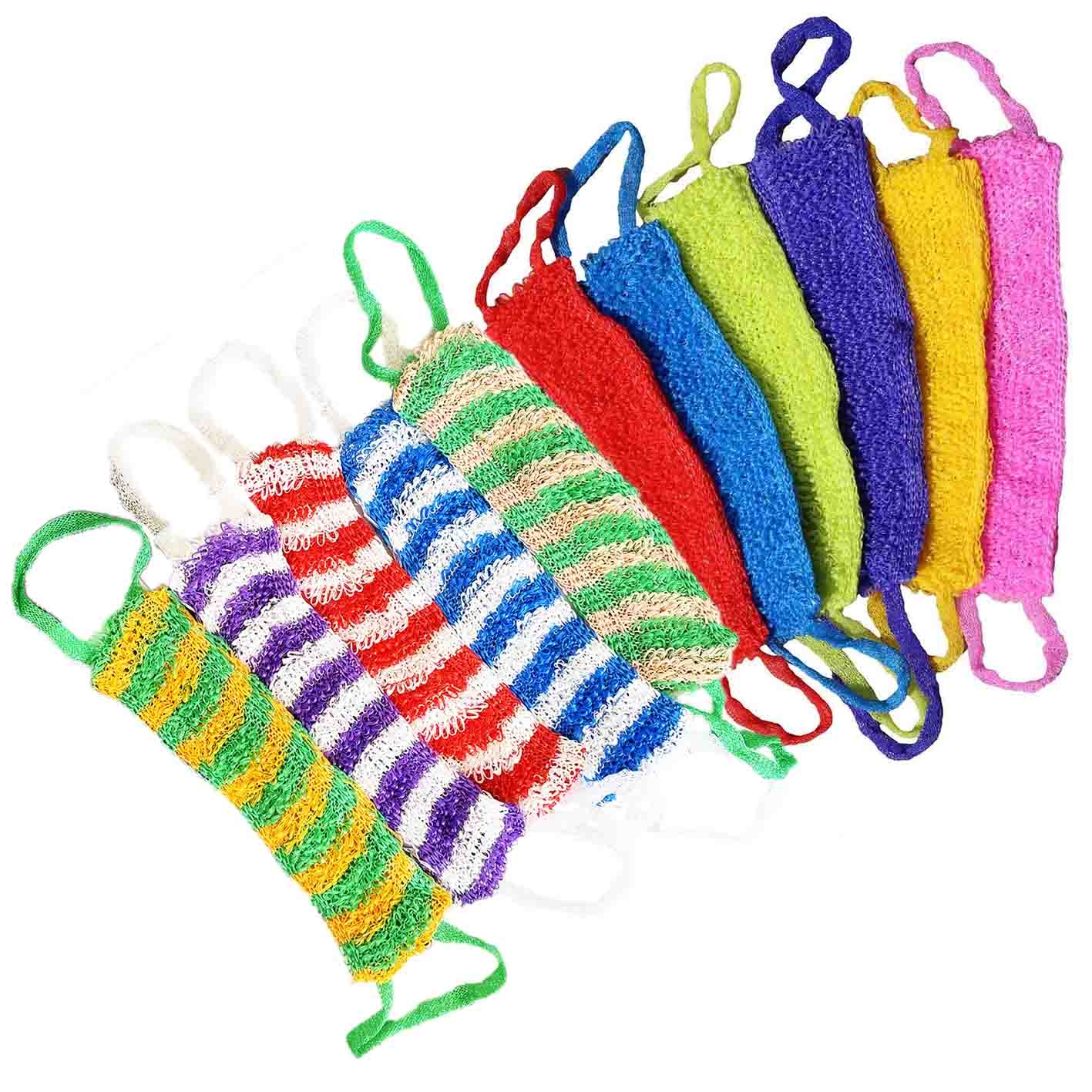 Мочалка "Пояс банный", без поролона, 45 см (различные цвета)