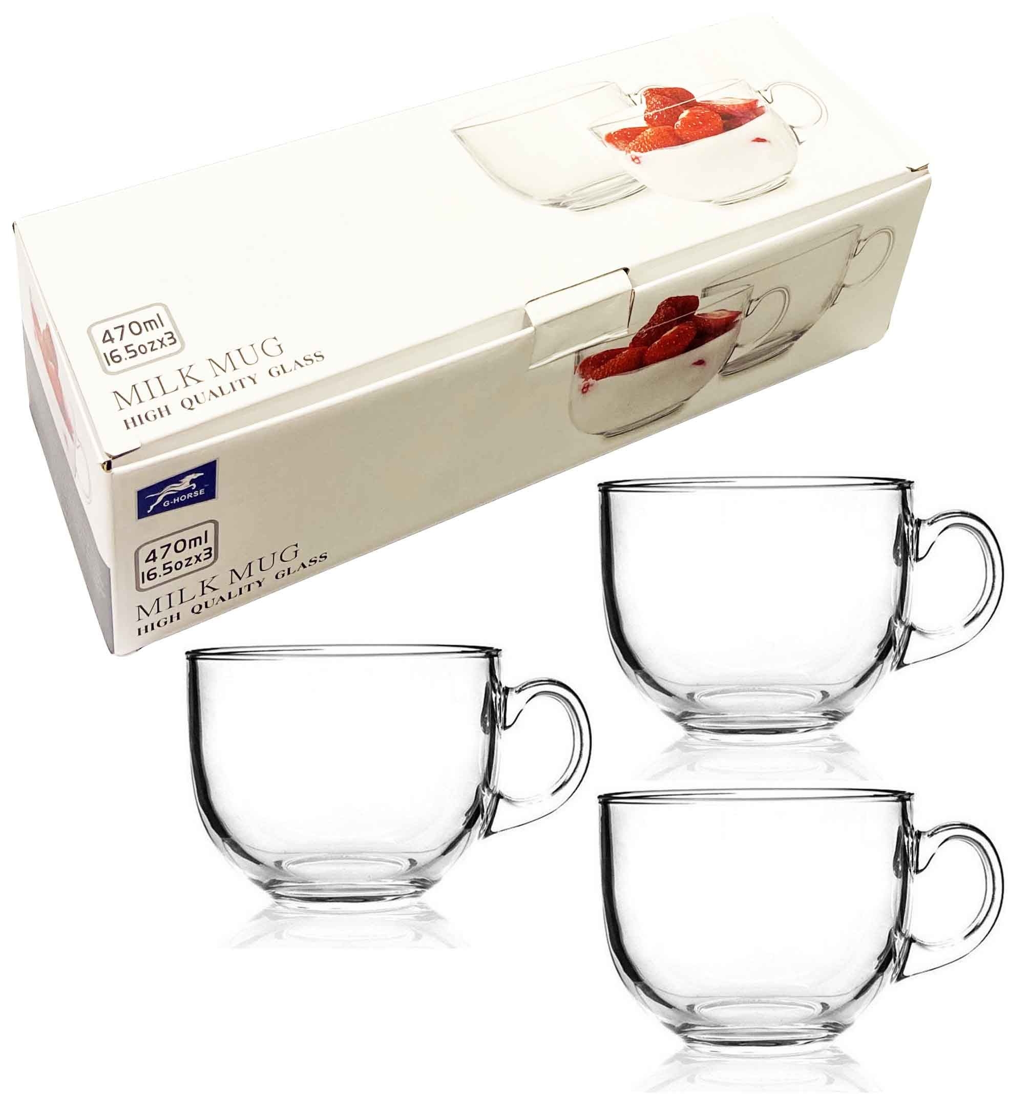 Set aus 3 Glastassen, G-Hors, 470 ml (BMDP01)