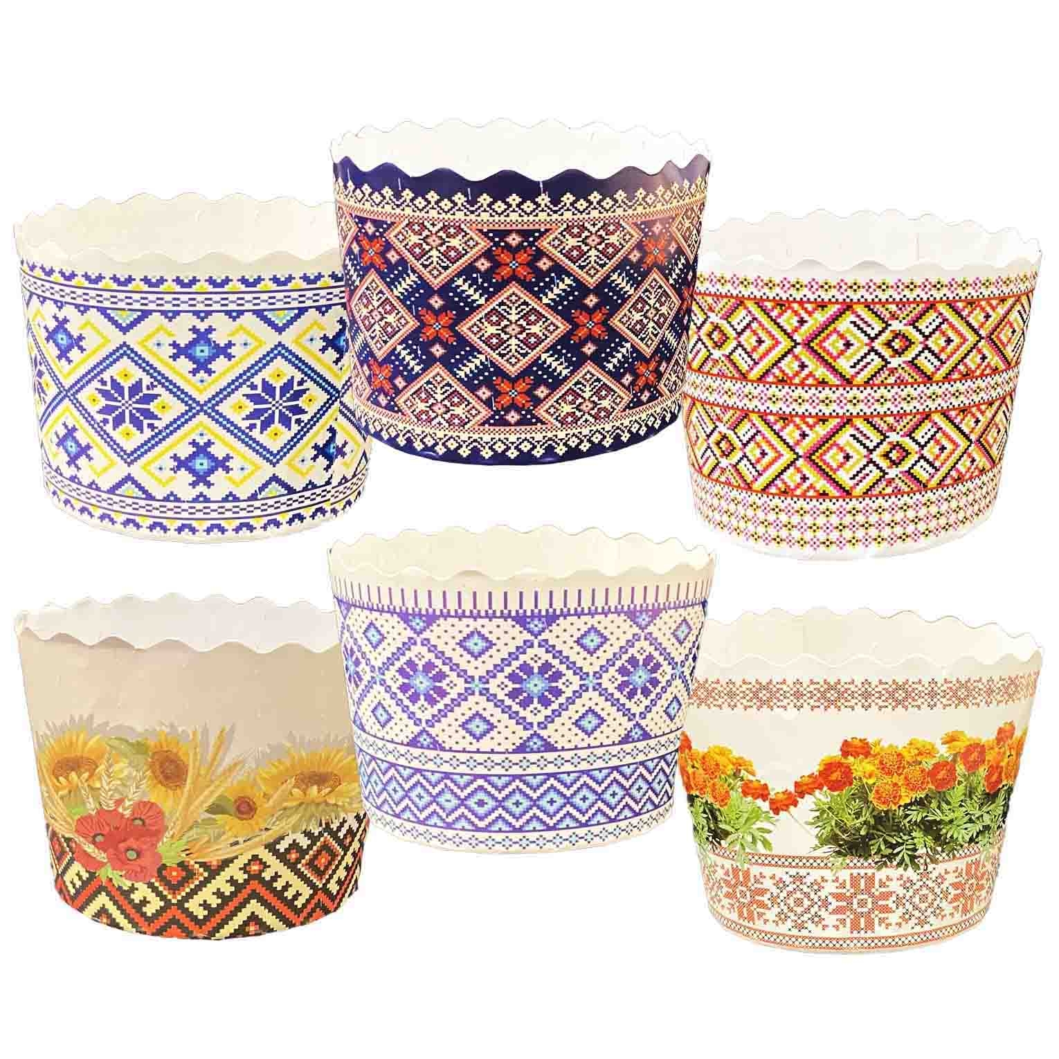 Форма для выпечки кулича "Вышиванка", 250 г, 90x85 мм