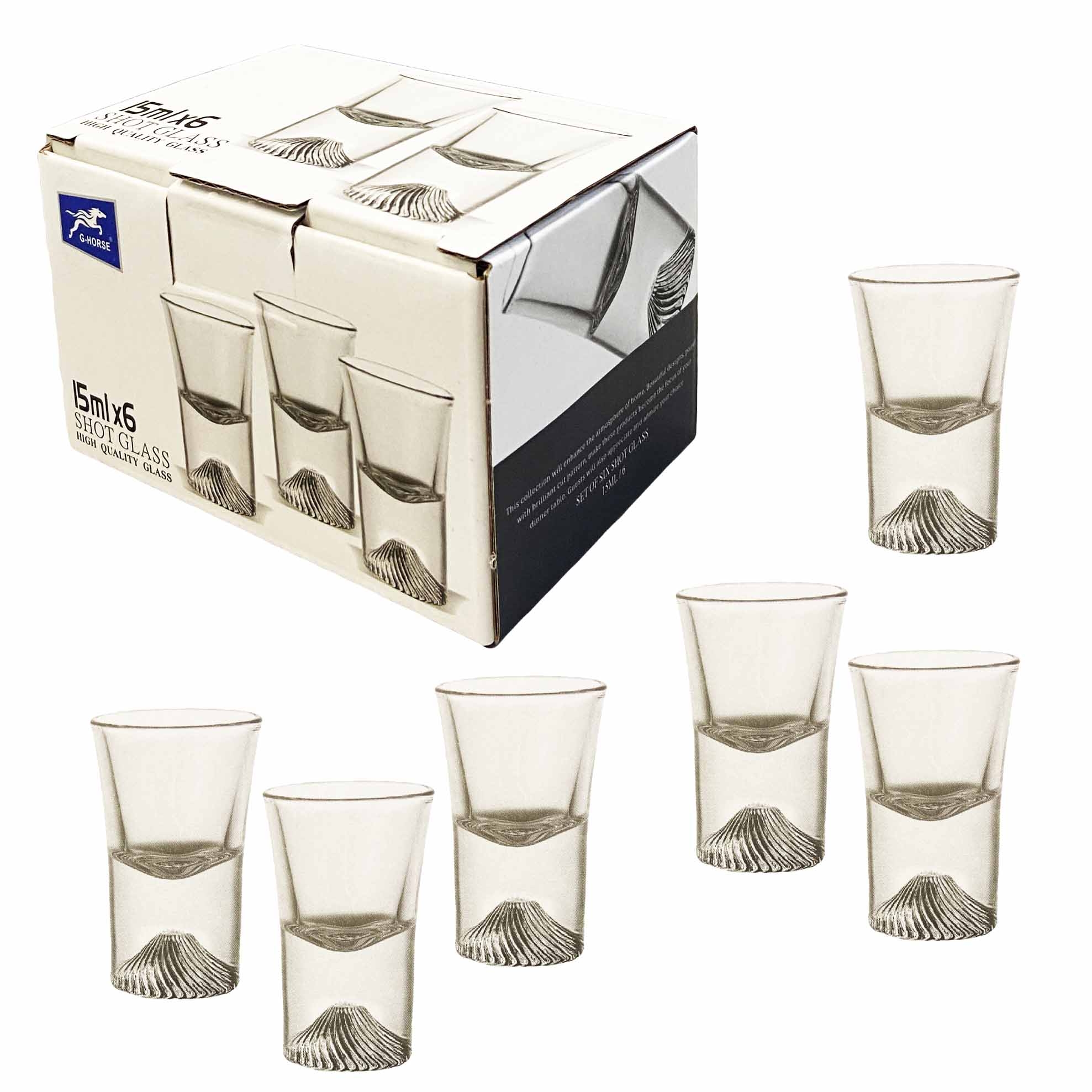 "G-Horse" Wodkagläser-Set aus 6 St., 15 ml (BM2101TV1-1)