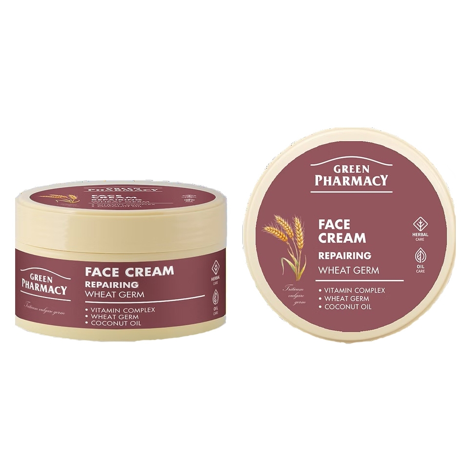 "Green Pharmacy" Gesichtscreme "Weizenkeim" gegen Falten, 200 ml