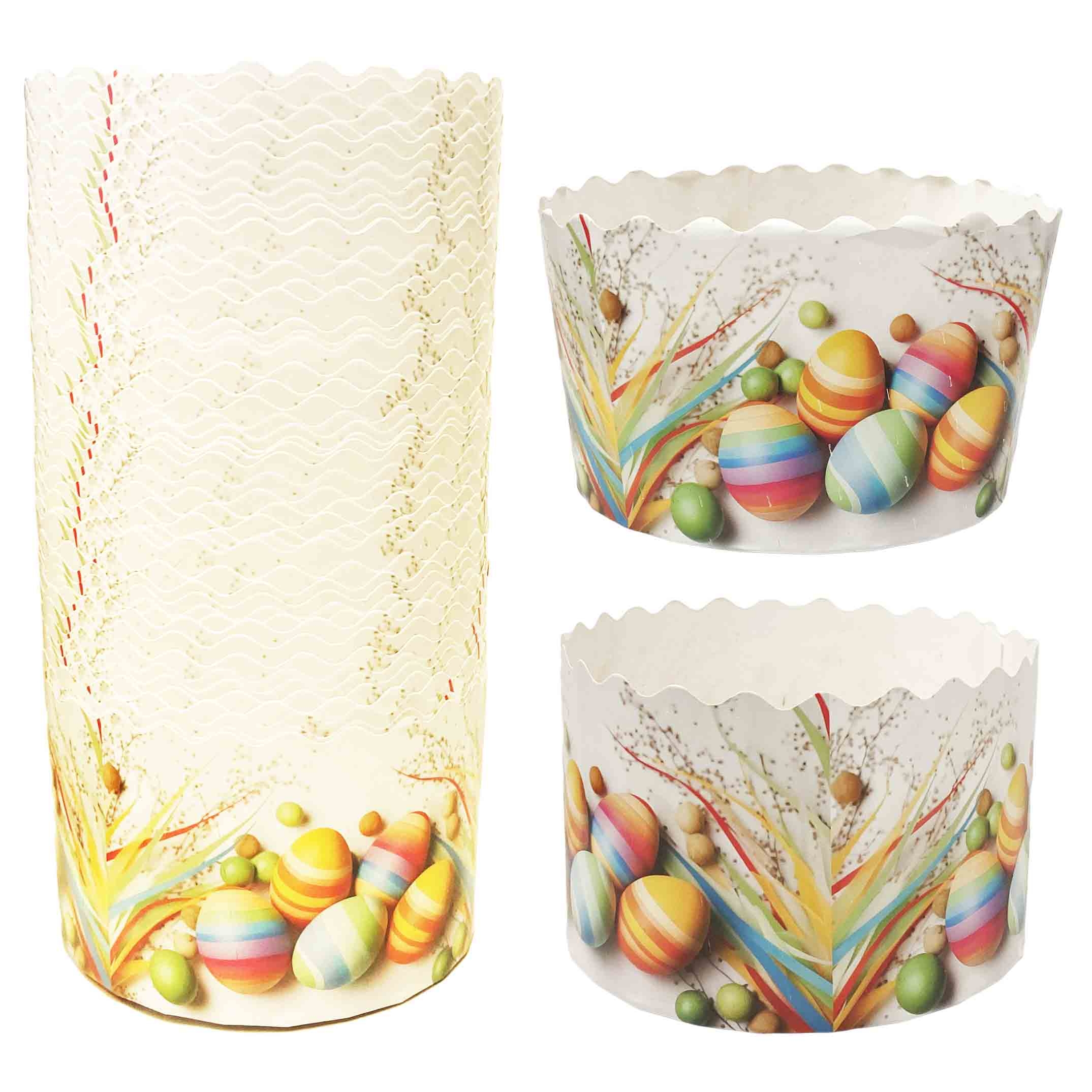 Backform für Osterkuchen "Gestreifte Ostereier", 500 g, 130x85 mm, (4)