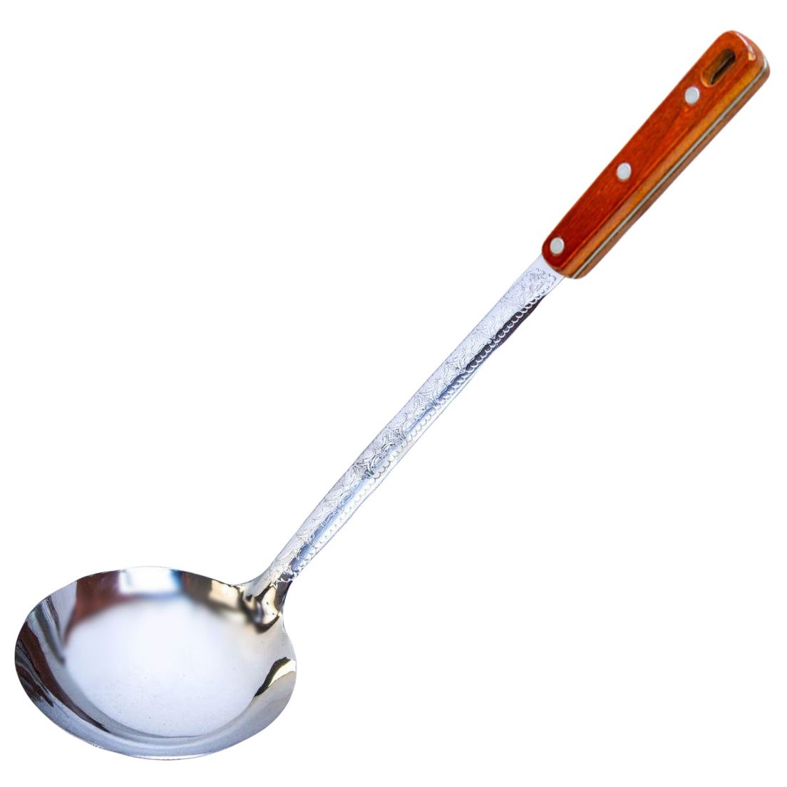 Schaumkelle für Kessel, 47 cm (Edelstahl, Holz)