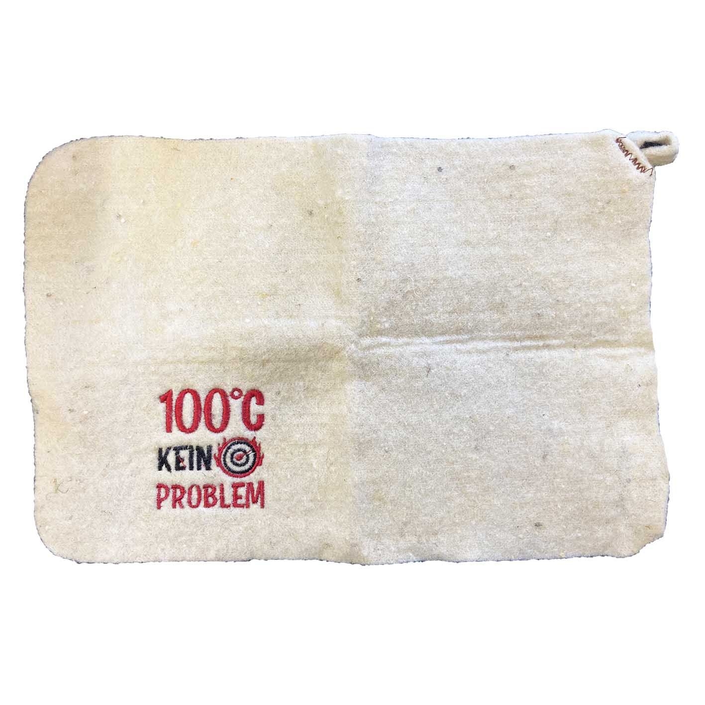 Filzteppich für Sauna "100% kein Problem", 50x33 cm