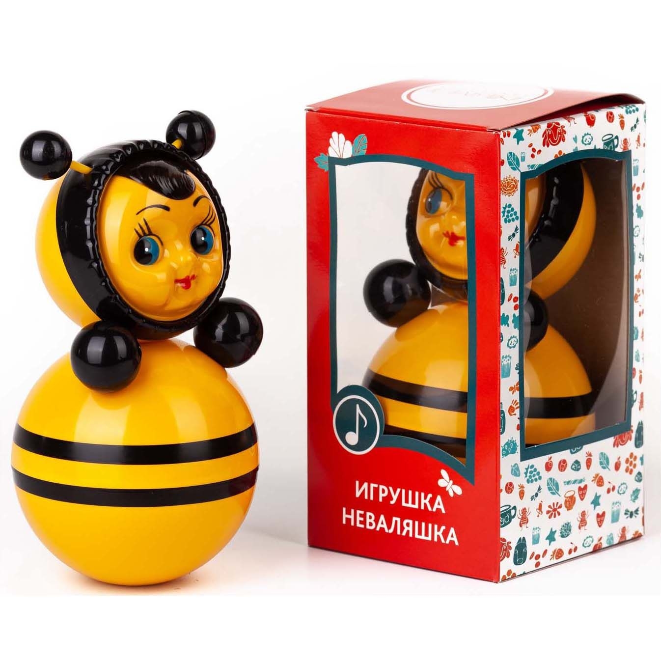 Неваляшка "Желтая пчелка", 22-23 см