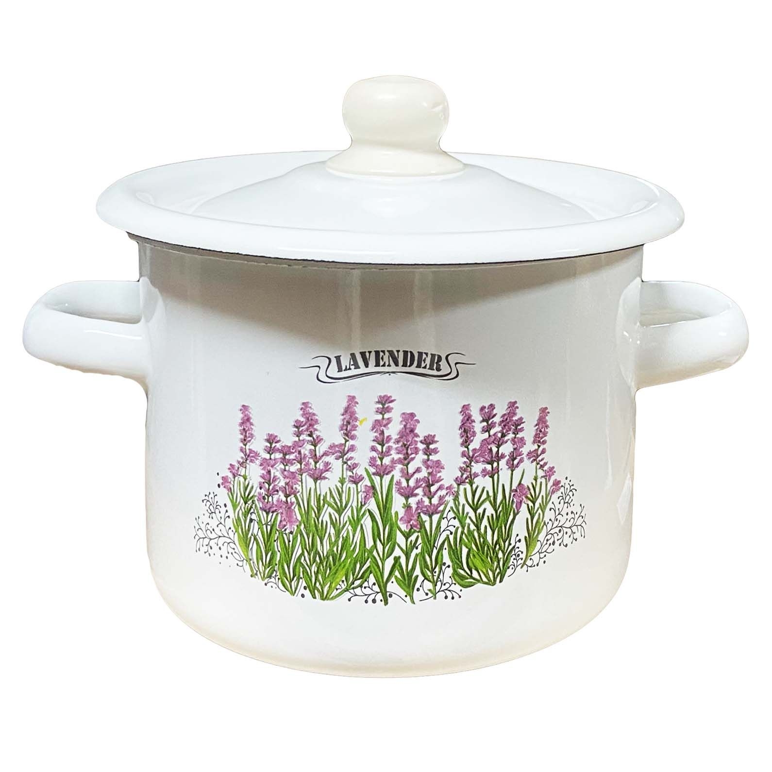 Topf, emailliert "Lavender", 3,0 L, zylindrisch
