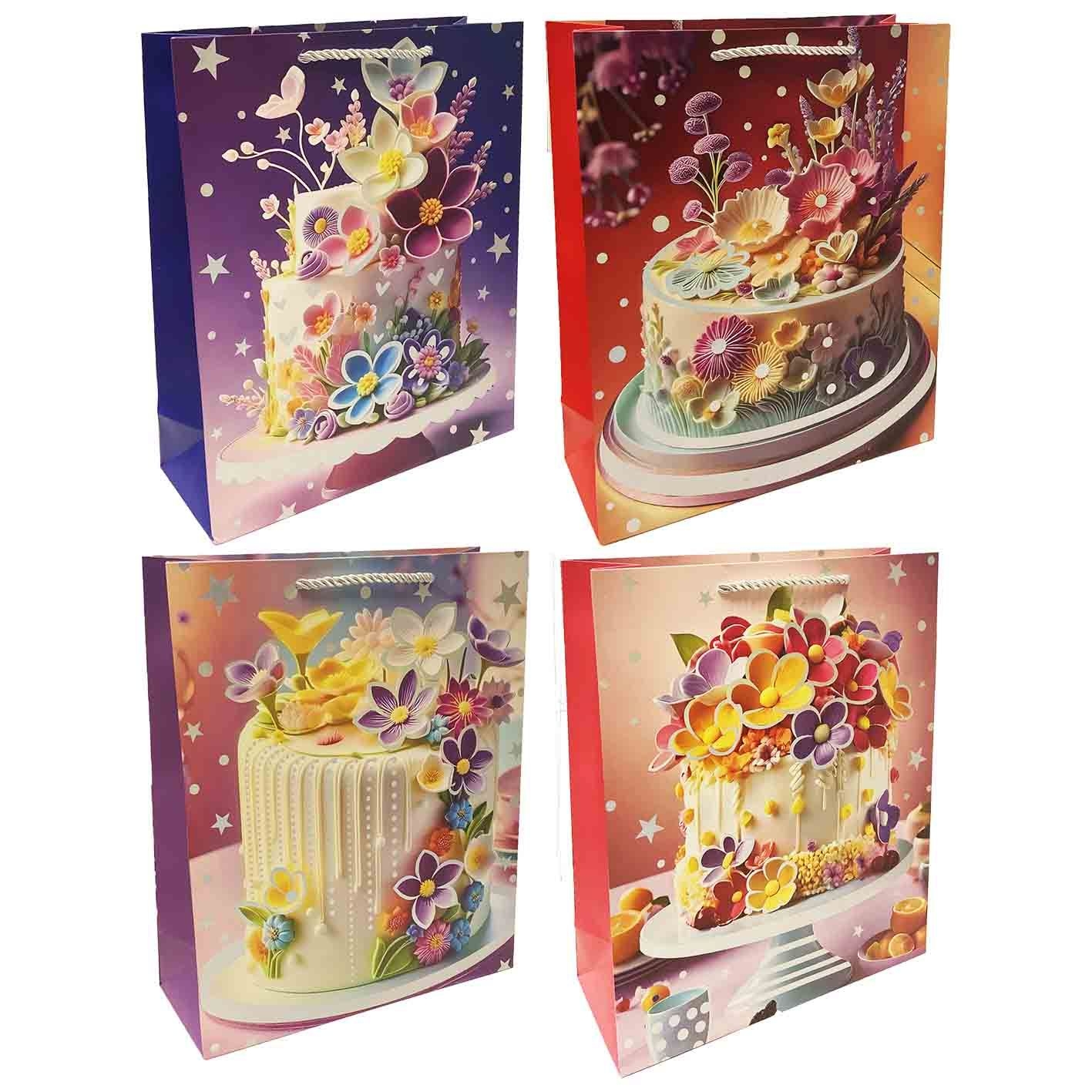 Набор подарочных сумок, S, 23x27 см, "Торты"