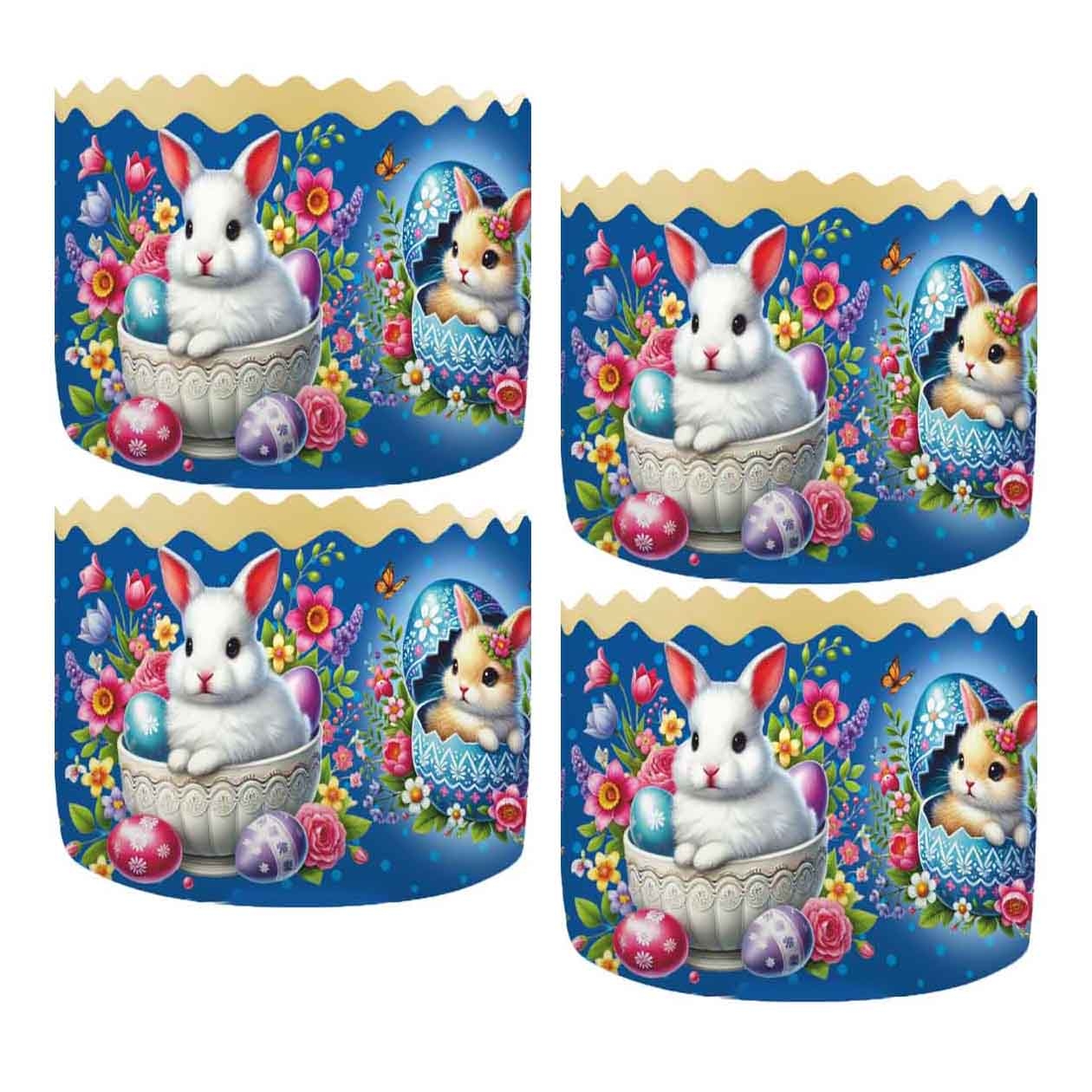 Backform für Osterkuchen "Weißer Hase auf dem hellblau", 350 g, 110х85 mm (22)