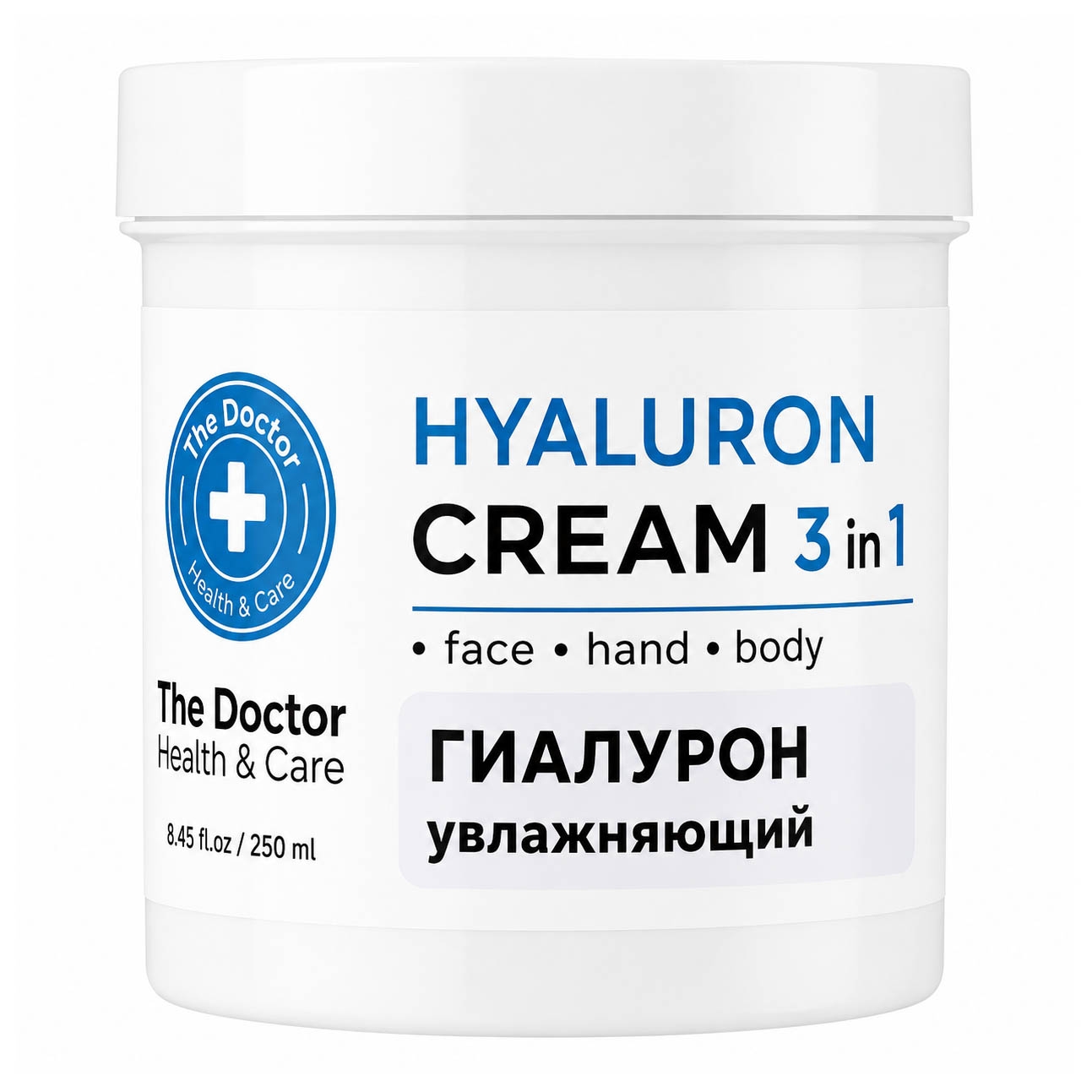 "The Doctor" Creme 3in1 "Hyaluron" für Gesicht, Körper, Hände, 250 ml