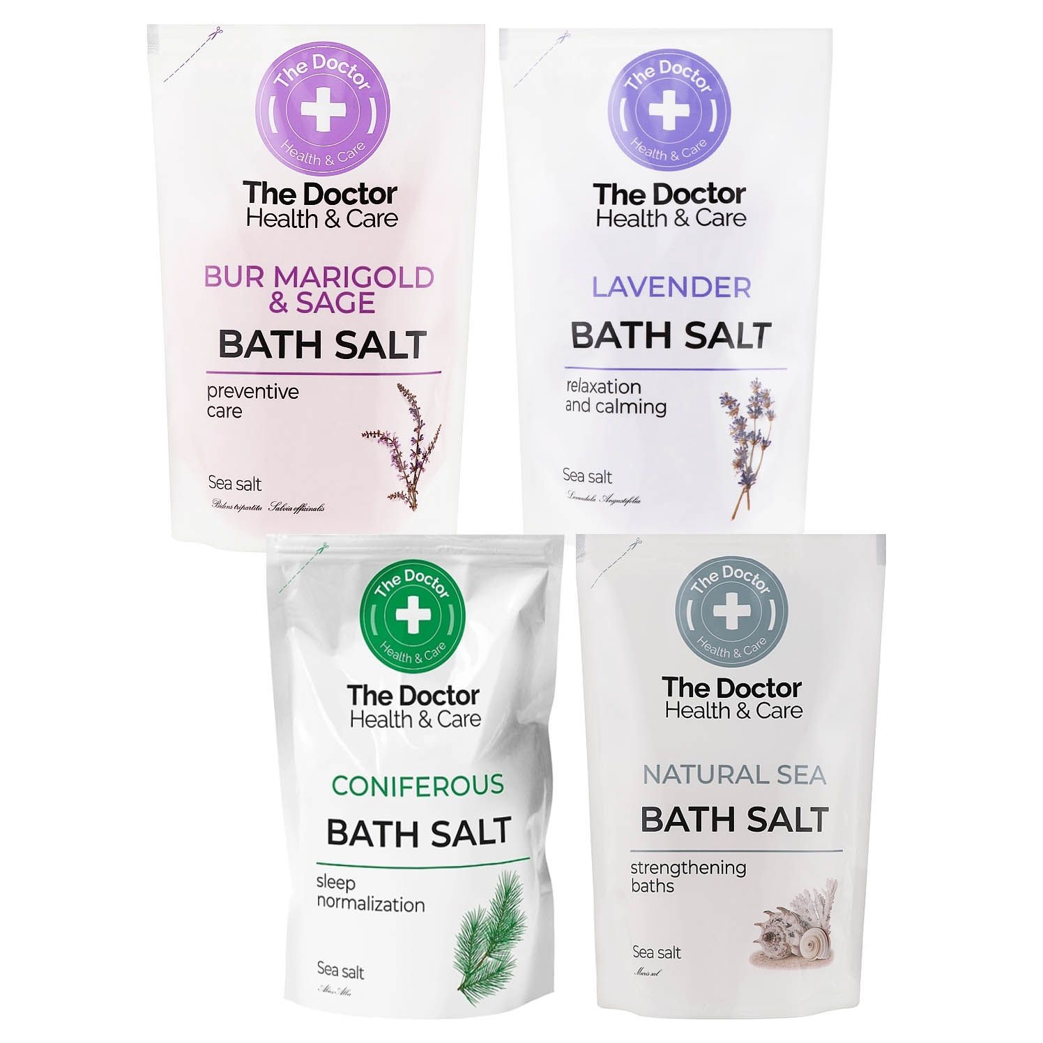 Соль для ванн "The Doctor", все виды, 500 g