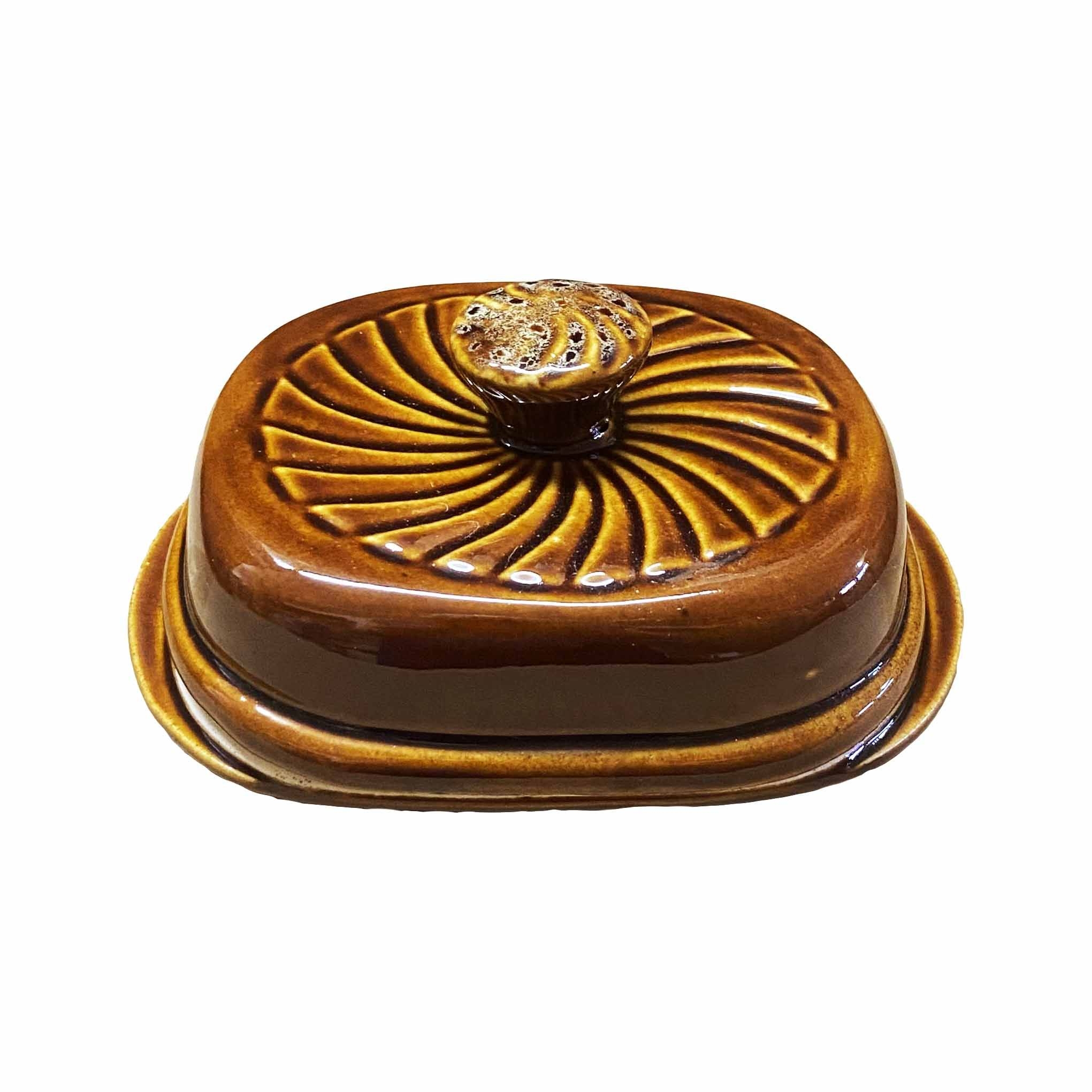 Масленка керамическая глянцевая, 0,25 л