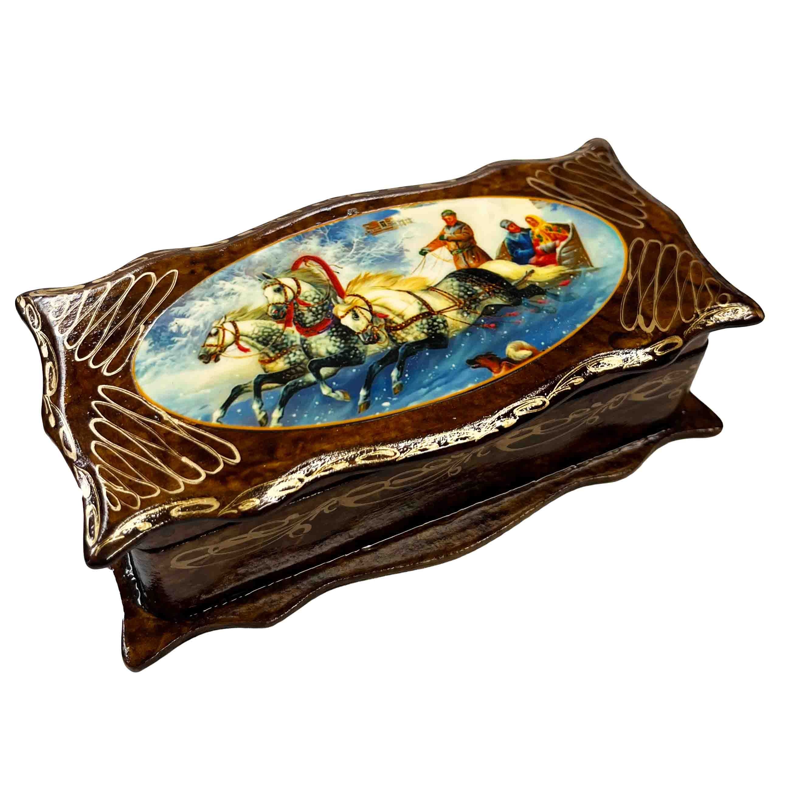 Souvenir Schatulle "Penal klein", "Wintertrojka", 16х8x4,5 cm