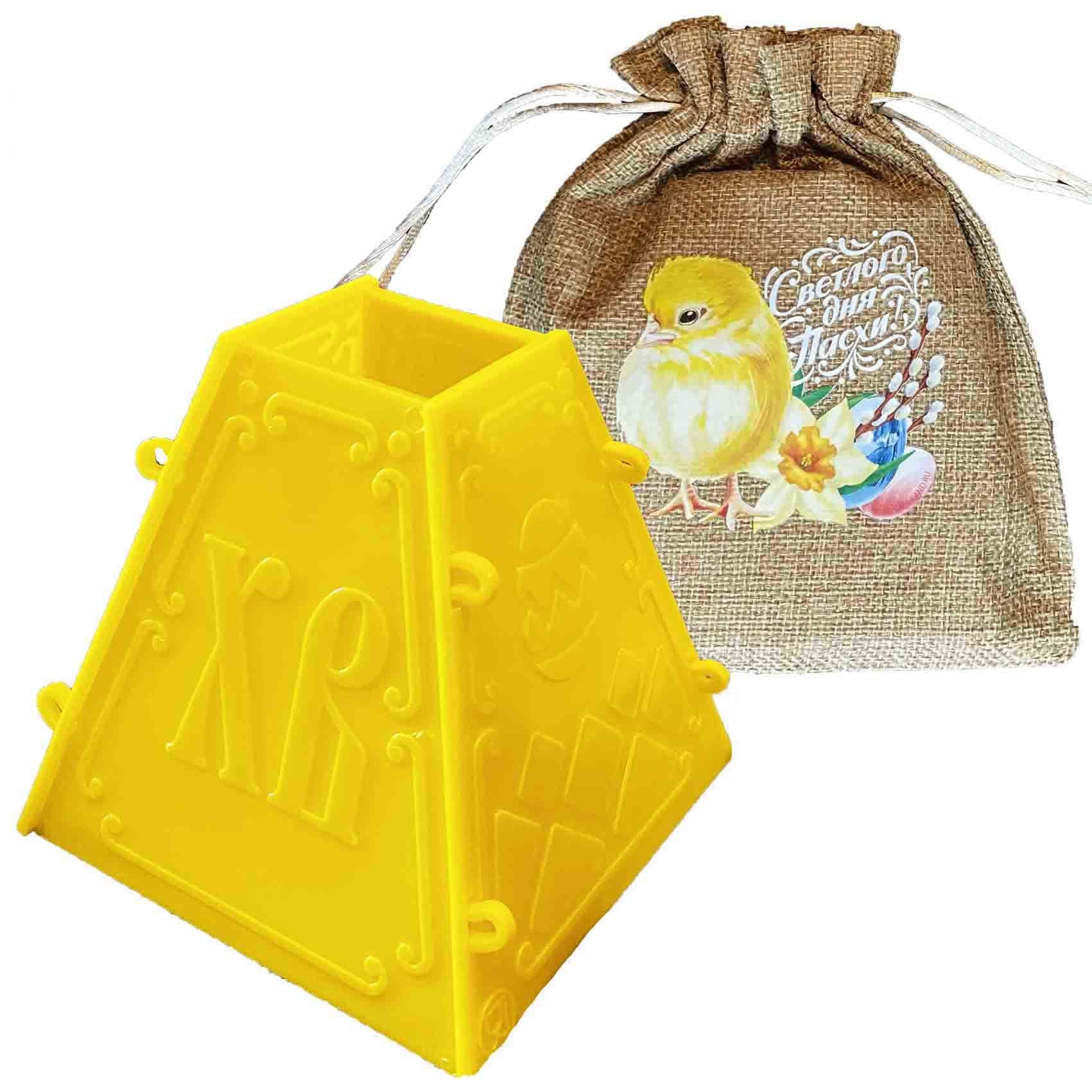 Plastikform für Quark-Oster-Kuchen mit Tüte "Hühnchen", 11x11,5 cm