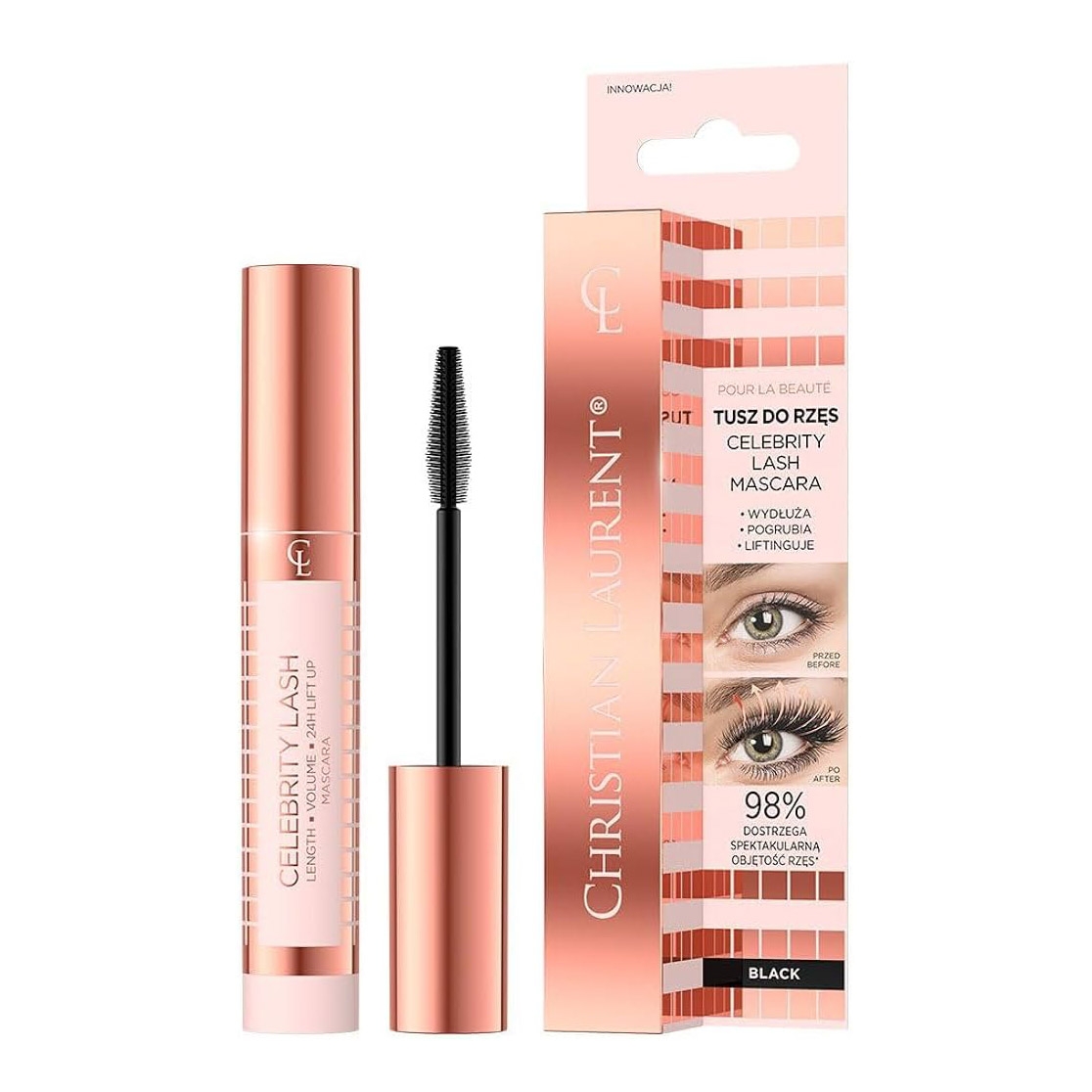 Christian Laurent, "Celebrity Lash" Mascara für mehr Fülle, Länge und Schwung, 7 ml