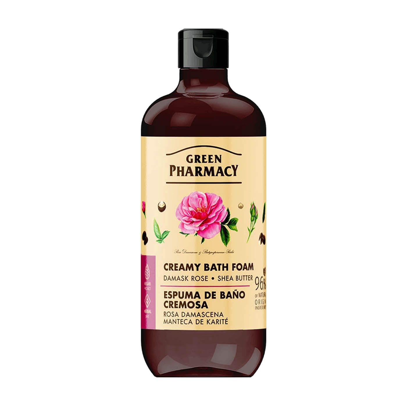 "Green Pharmacy" Cremiger Badeschaum "Damaszener Rose und Sheabutter", 500ml